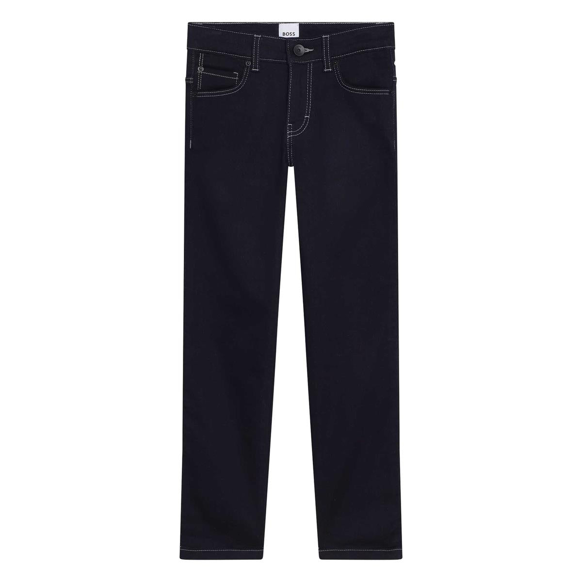 Boys Navy Denim Trousers