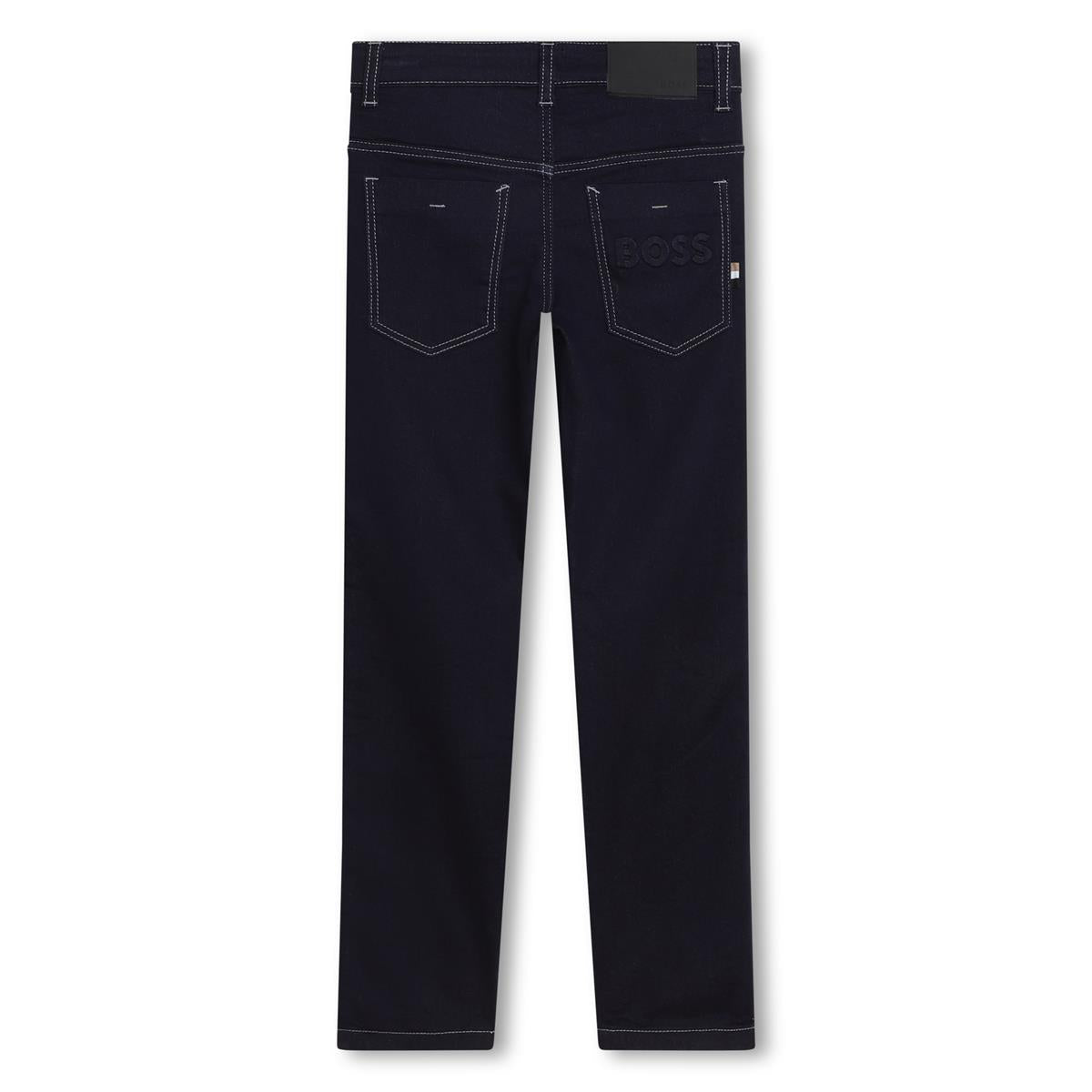 Boys Navy Denim Trousers