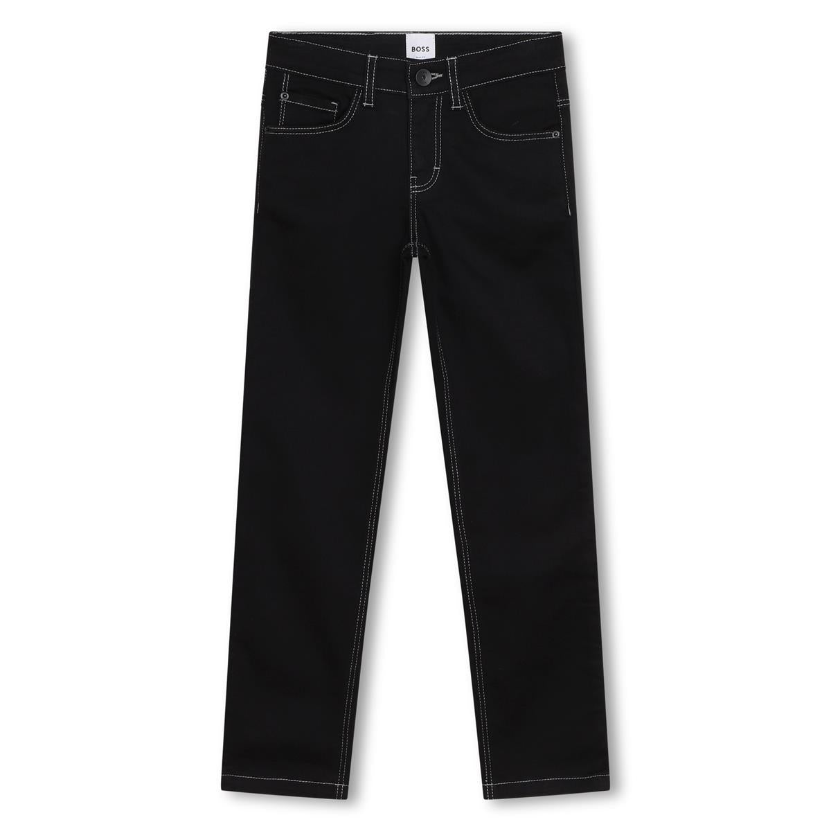 Boys Black Denim Trousers