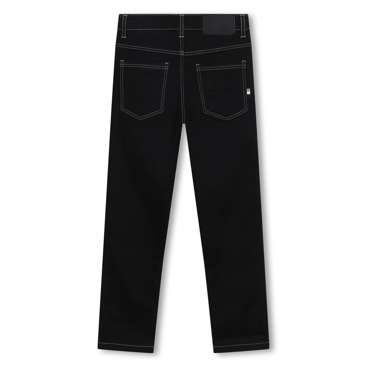 Boys Black Denim Trousers