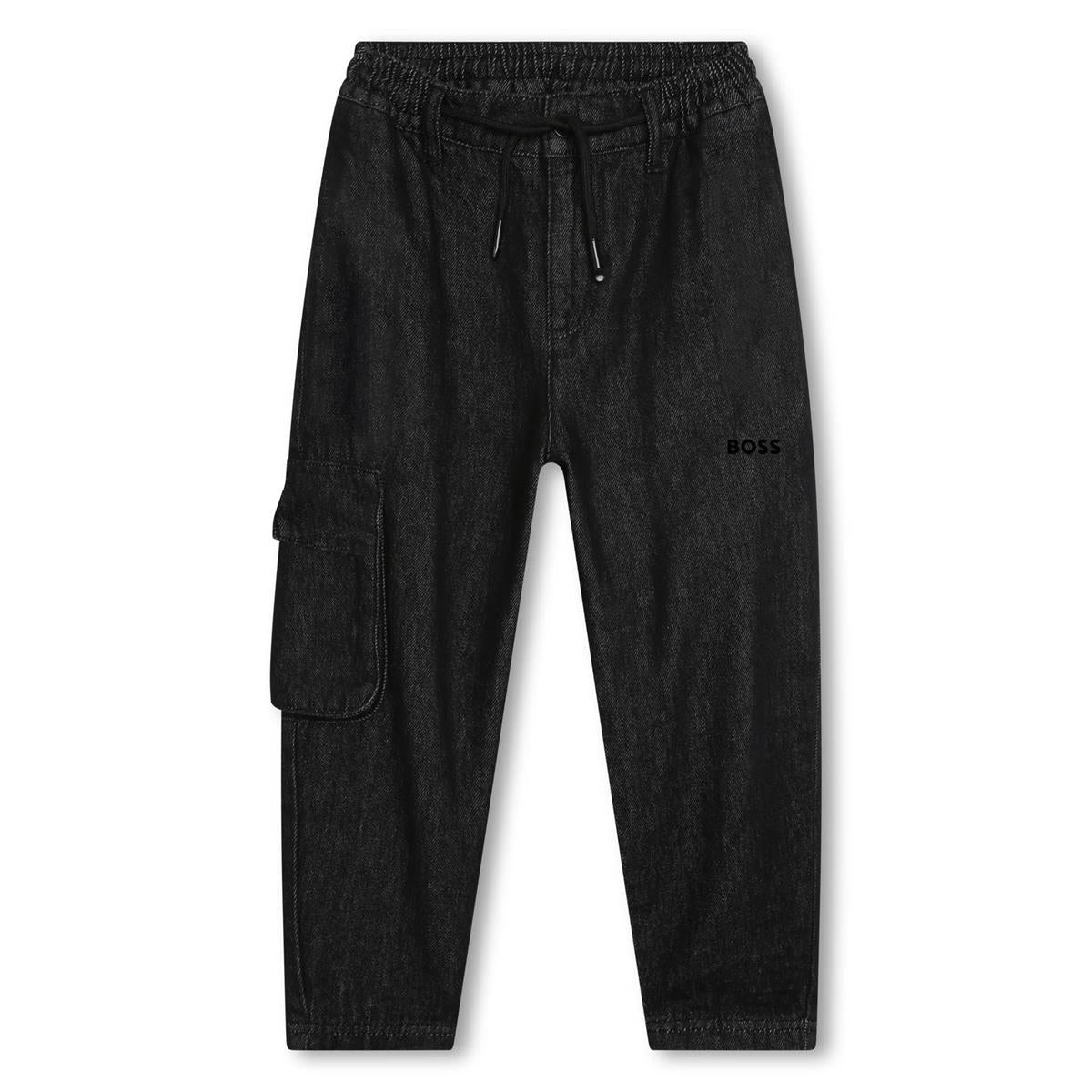 Boys Black Denim Trousers