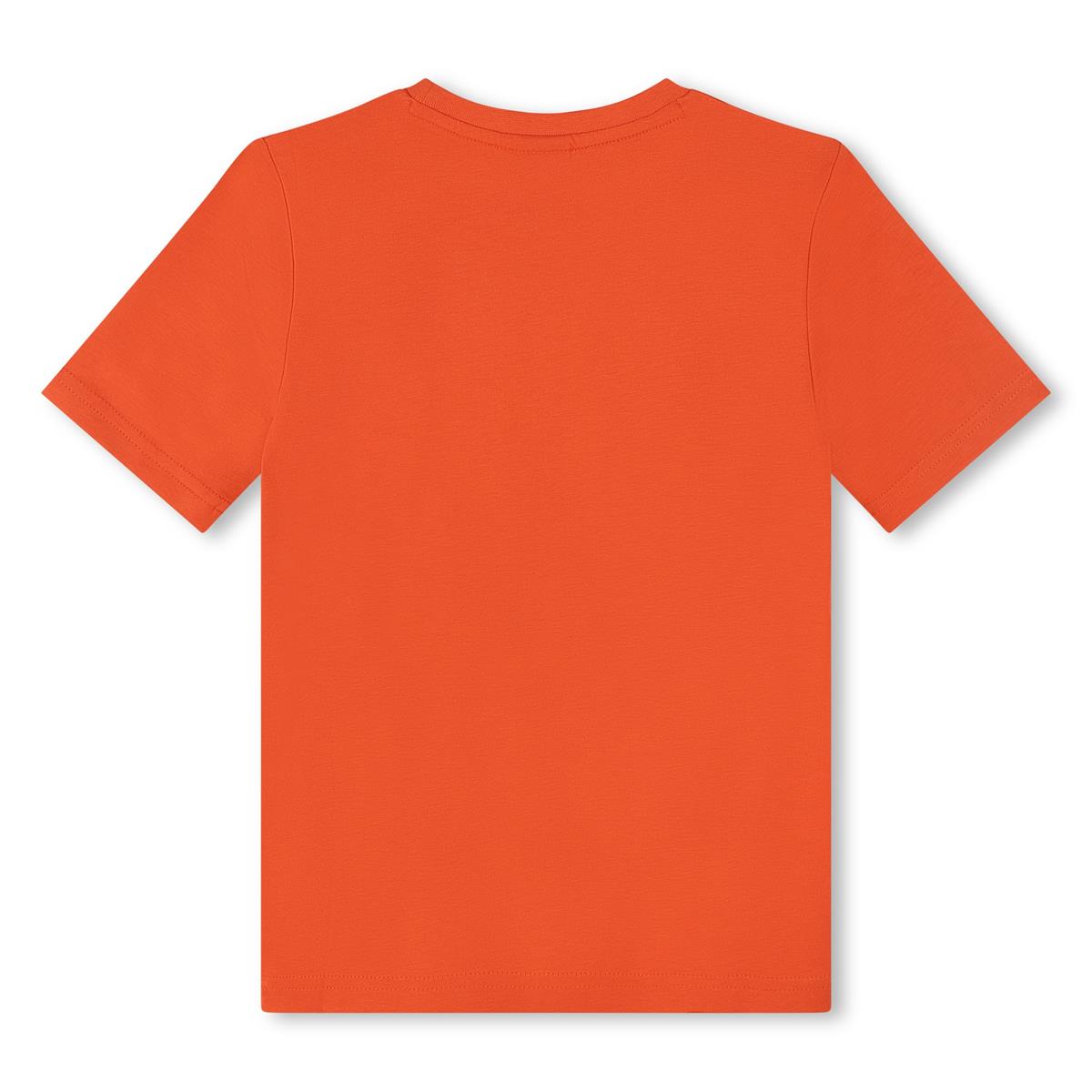 Boys Orange Logo Cotton T-Shirt