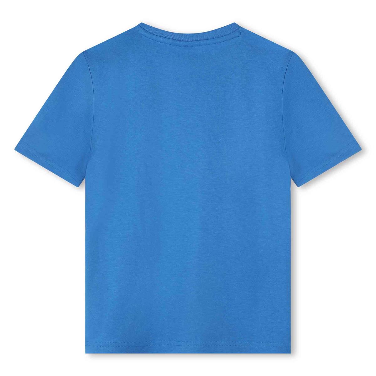 Boys Blue Logo Cotton T-Shirt