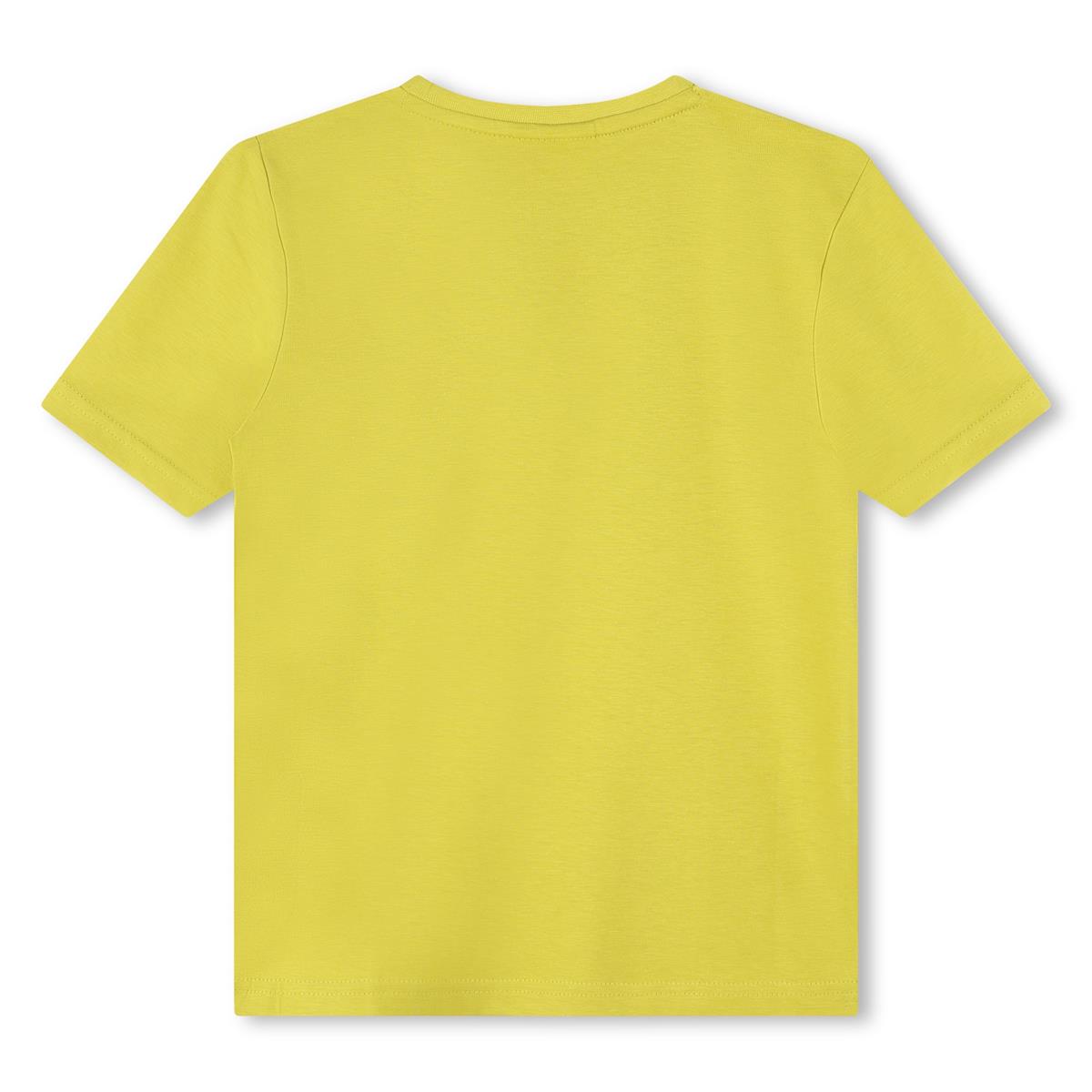 Boys Green Logo Cotton T-Shirt