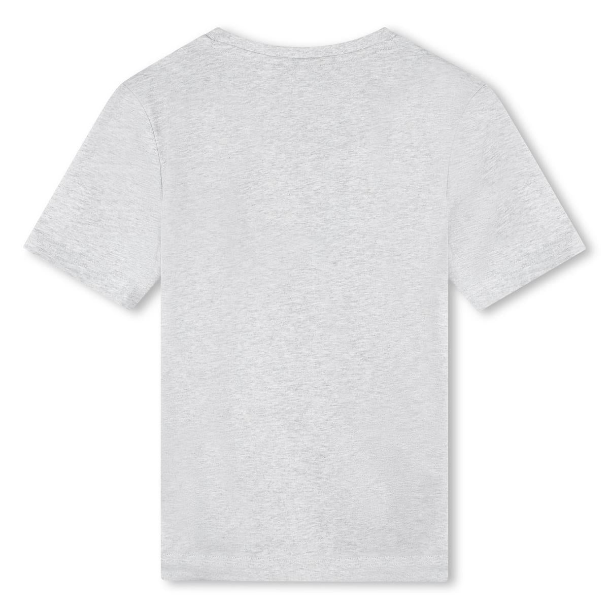 Boys Grey Logo Cotton T-Shirt