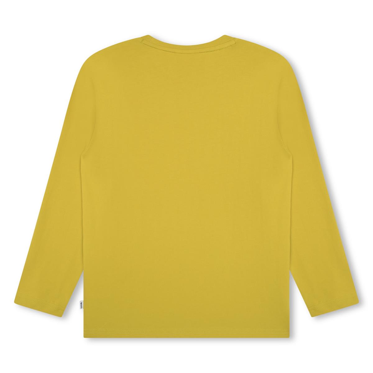 Boys Green Logo Cotton T-Shirt