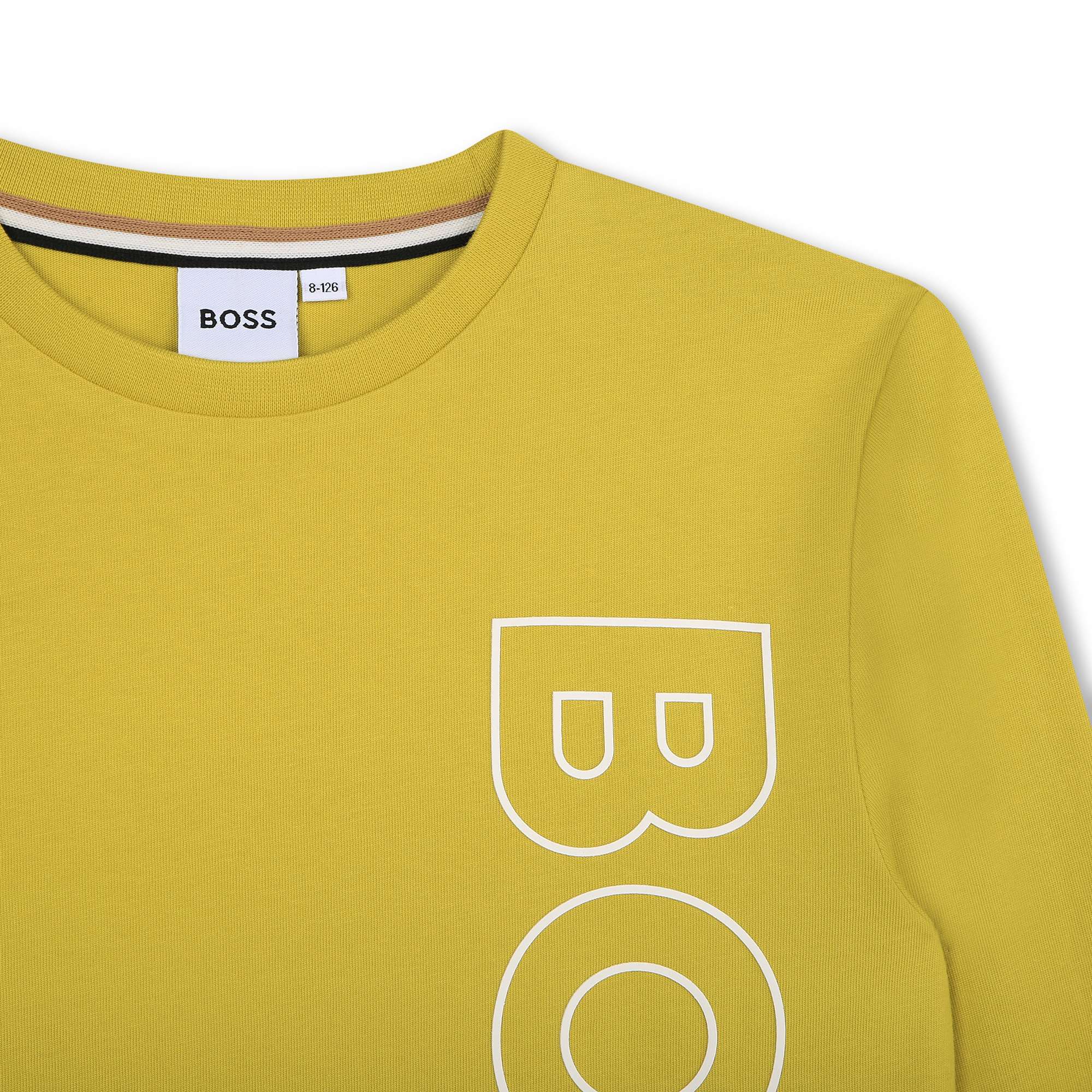 Boys Green Logo Cotton T-Shirt