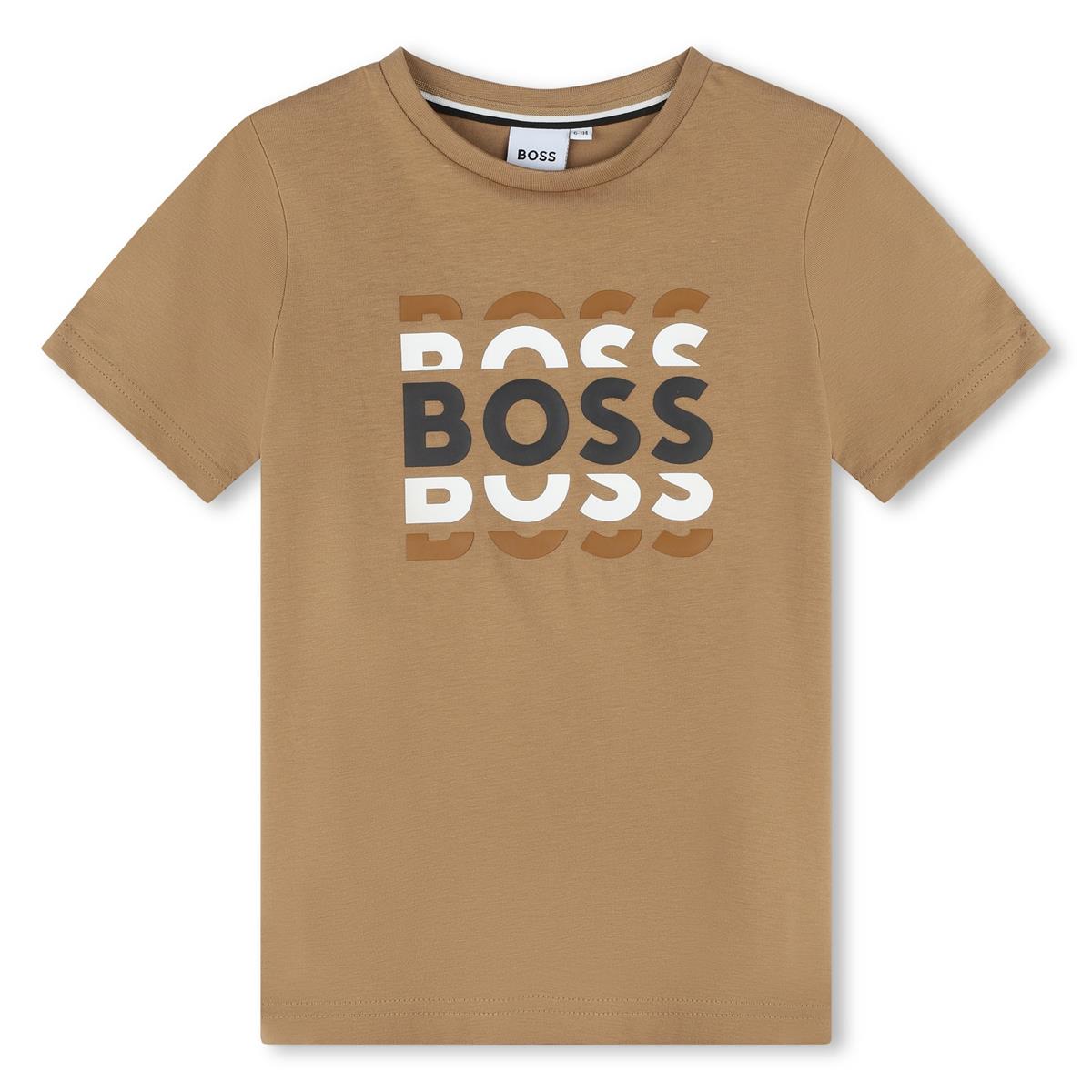 Boys Camel Logo Cotton T-Shirt