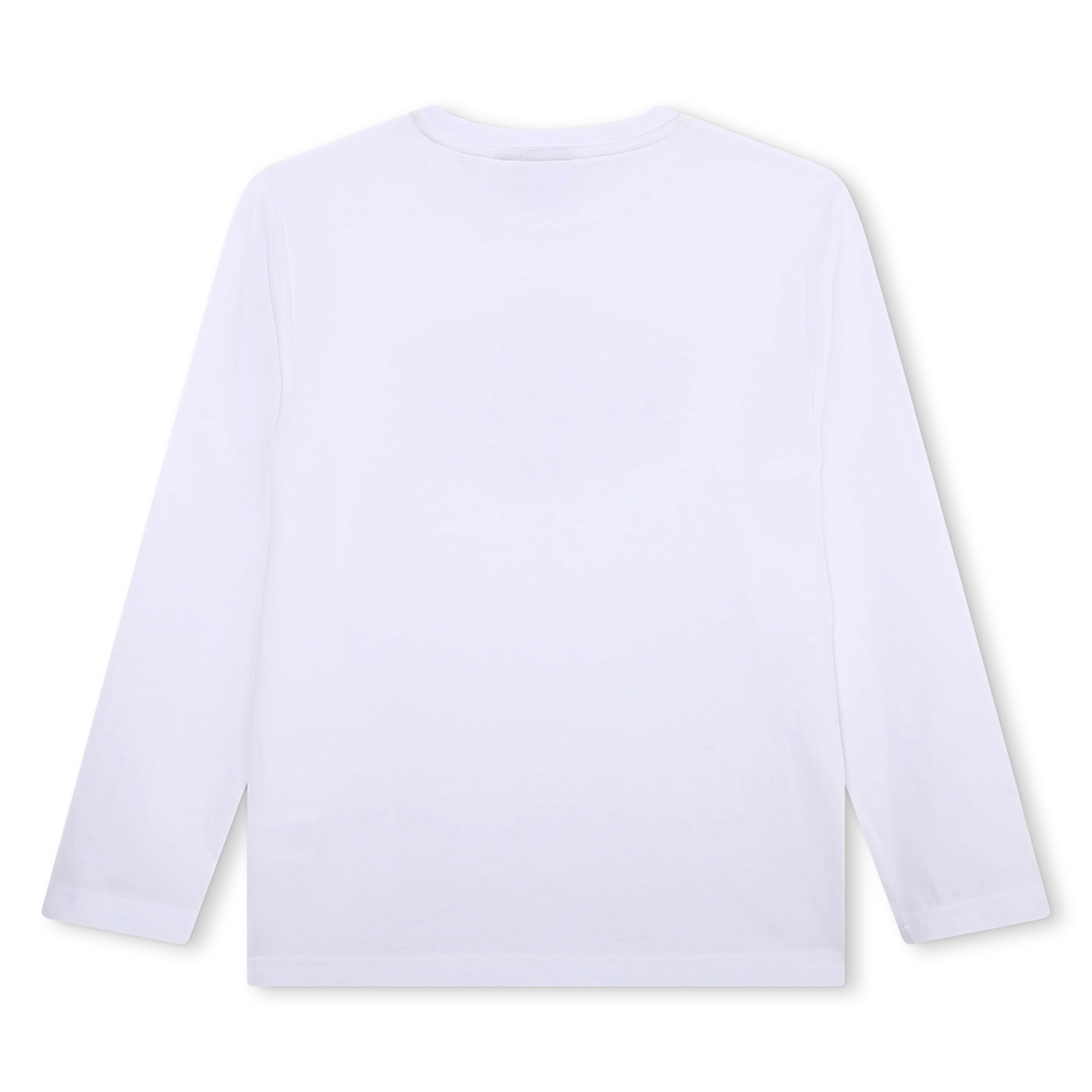 Boys White Logo Cotton T-Shirt