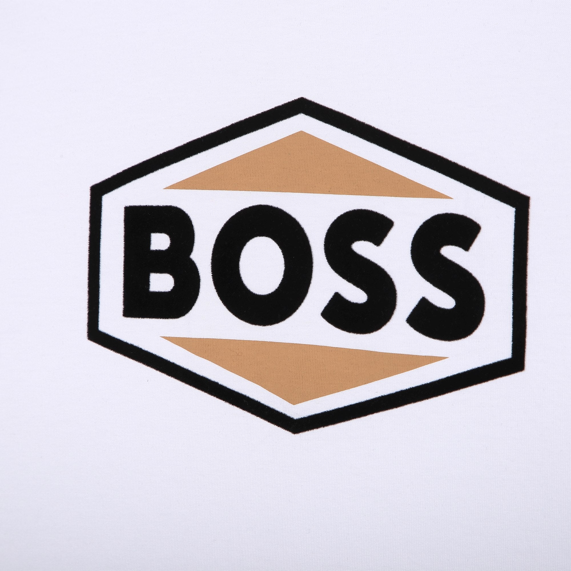Boys White Logo Cotton T-Shirt