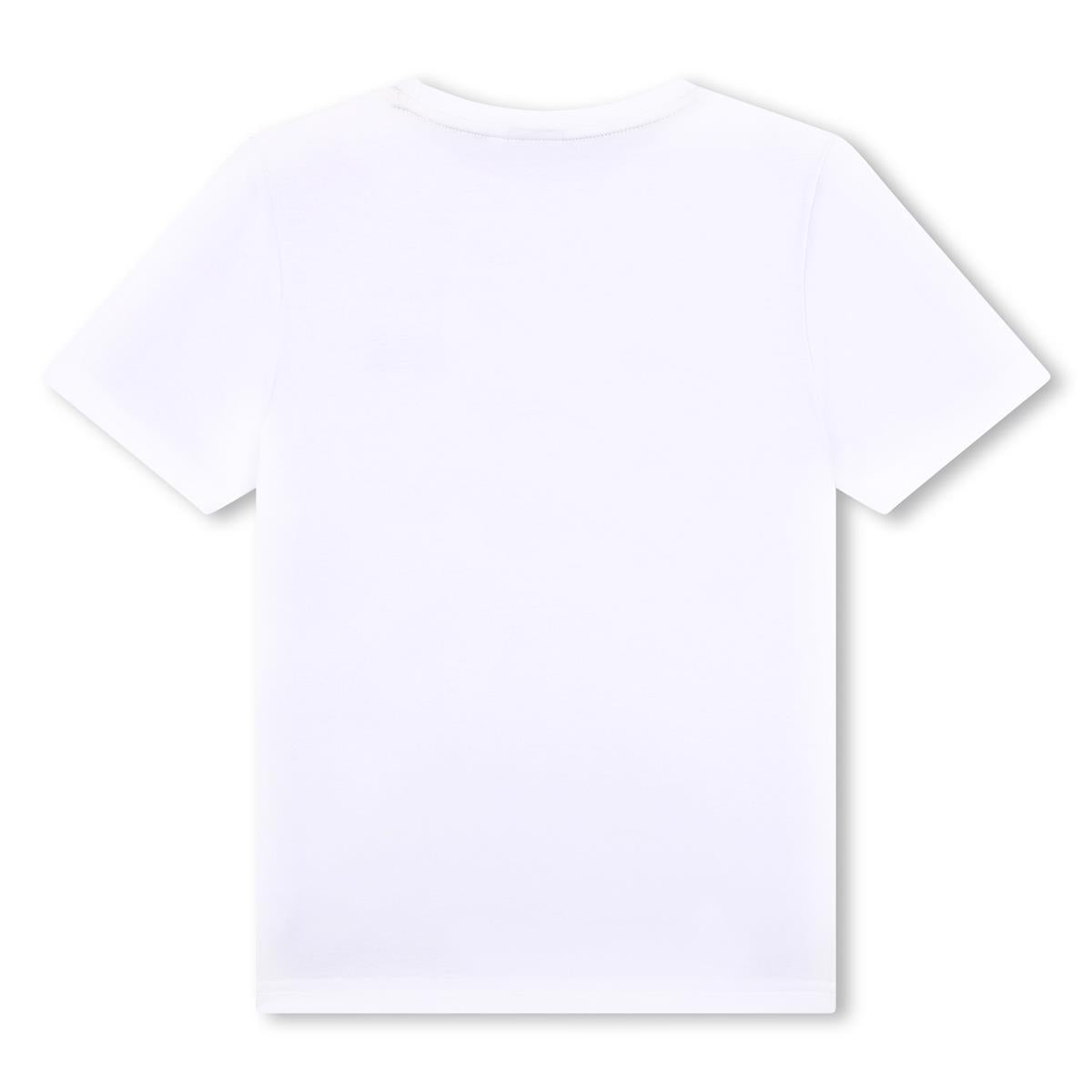 Boys White Cotton T-Shirt