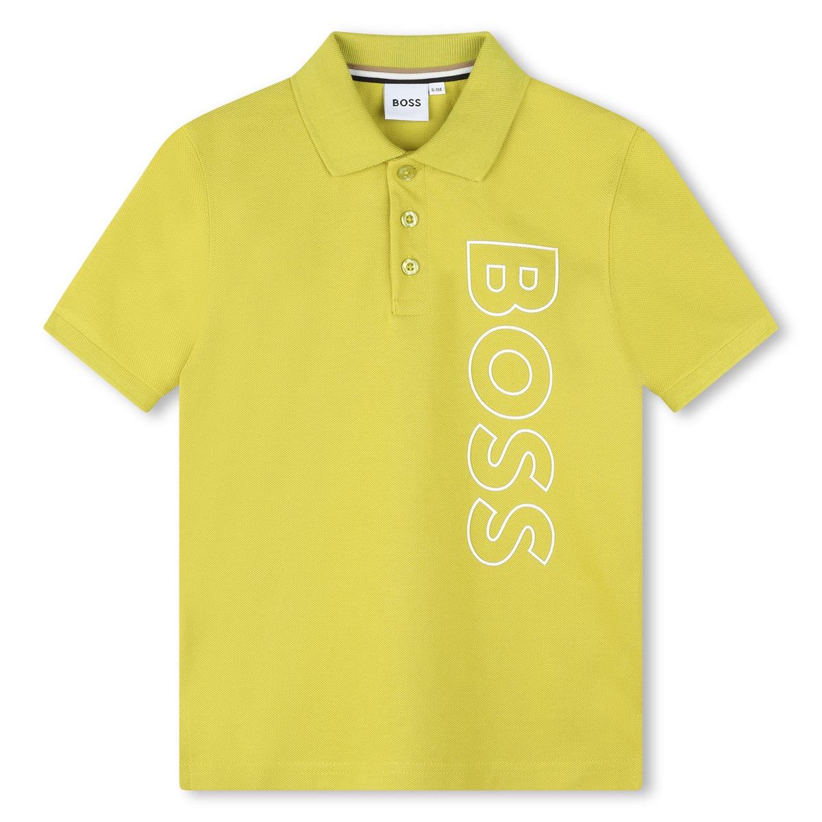 Boys Yellow Cotton Polo Shirt