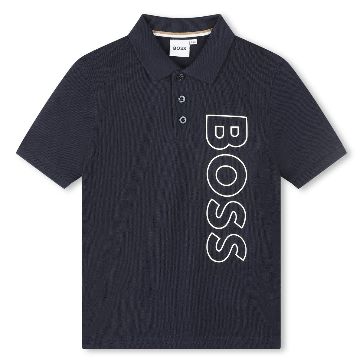 Boys Blue Cotton Polo Shirt