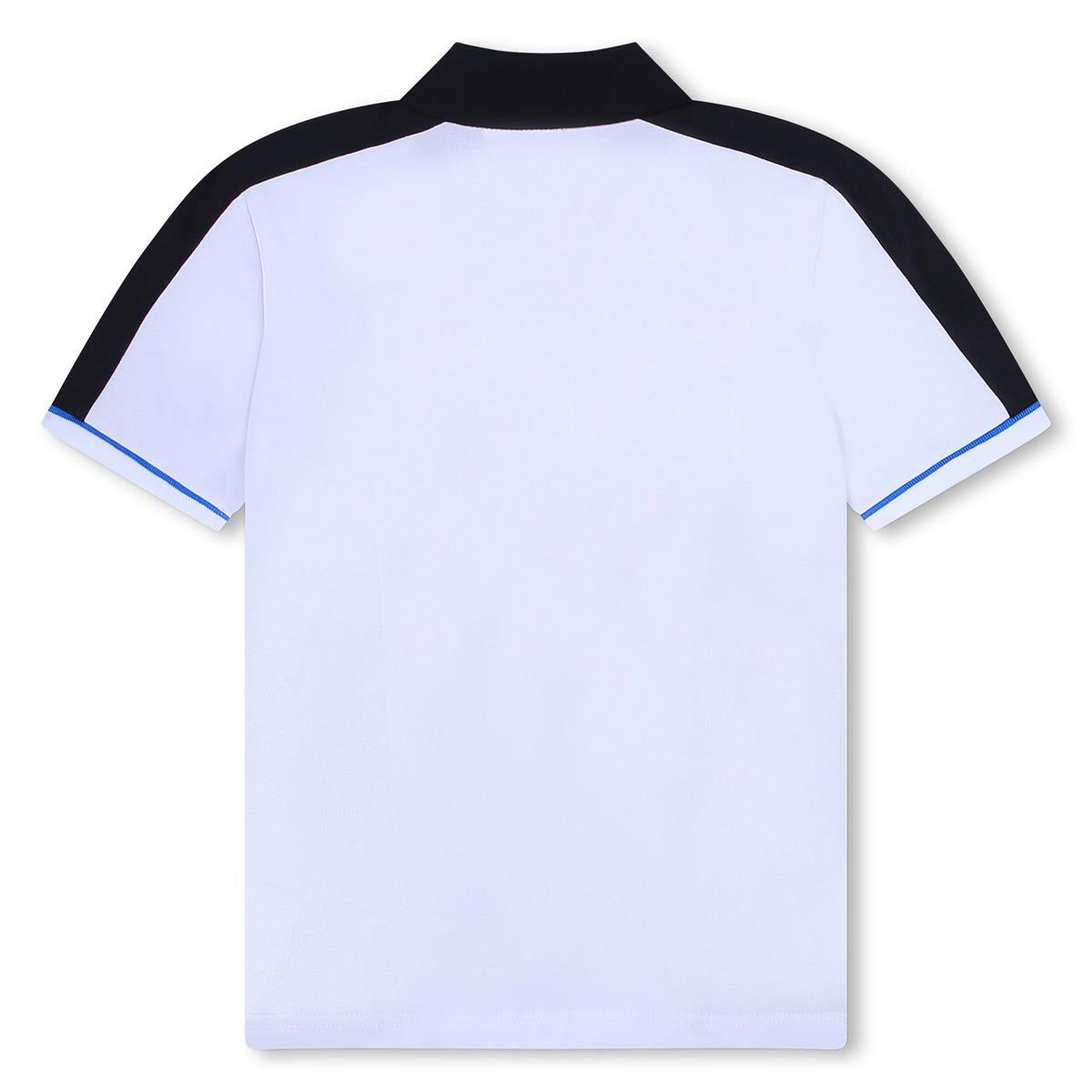 Boys White Cotton Polo Shirt
