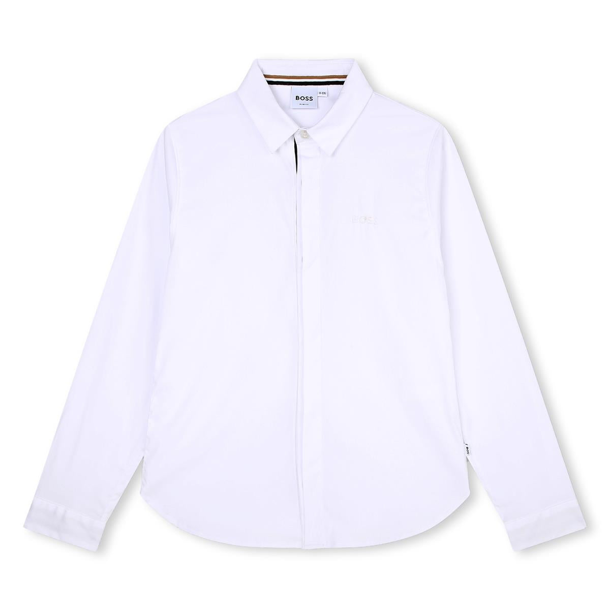 Boys White Cotton Shirt