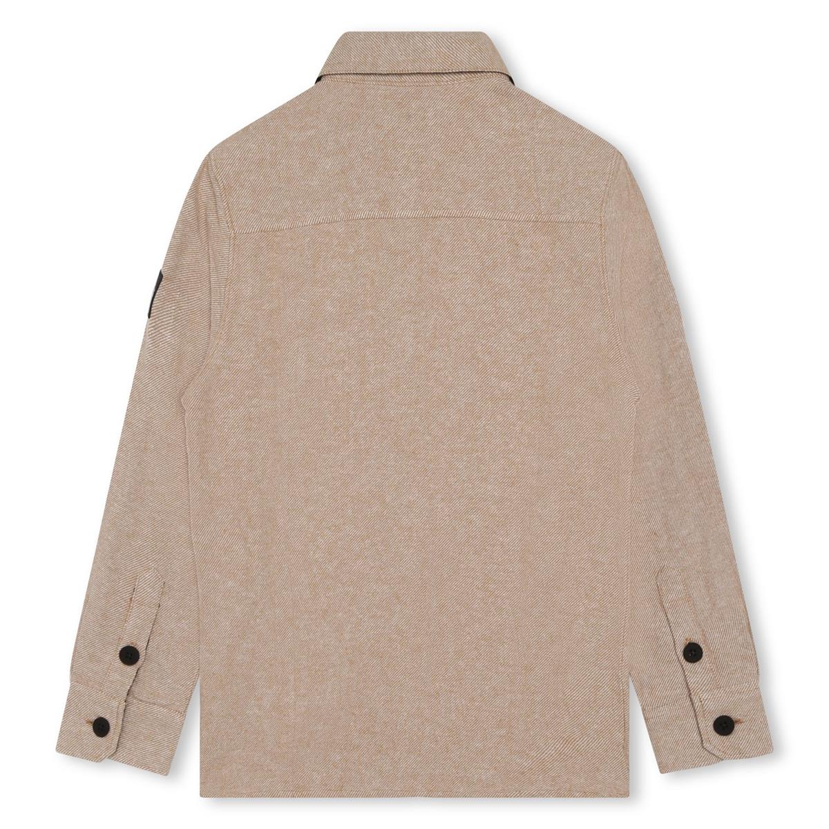 Boys Beige Cotton Shirt