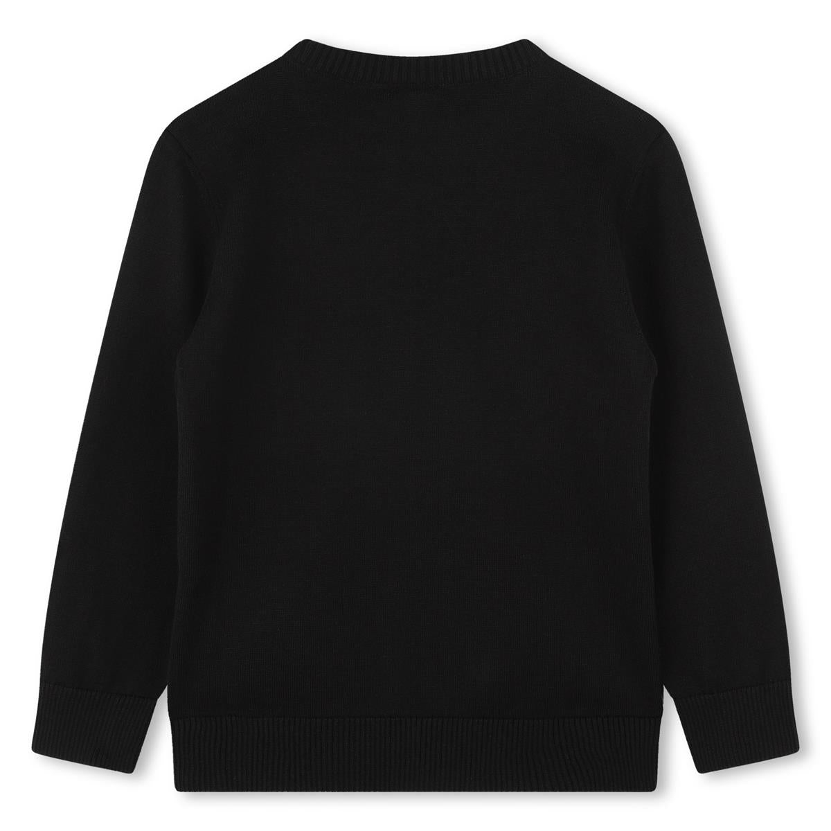 Boys Black Cotton Sweater