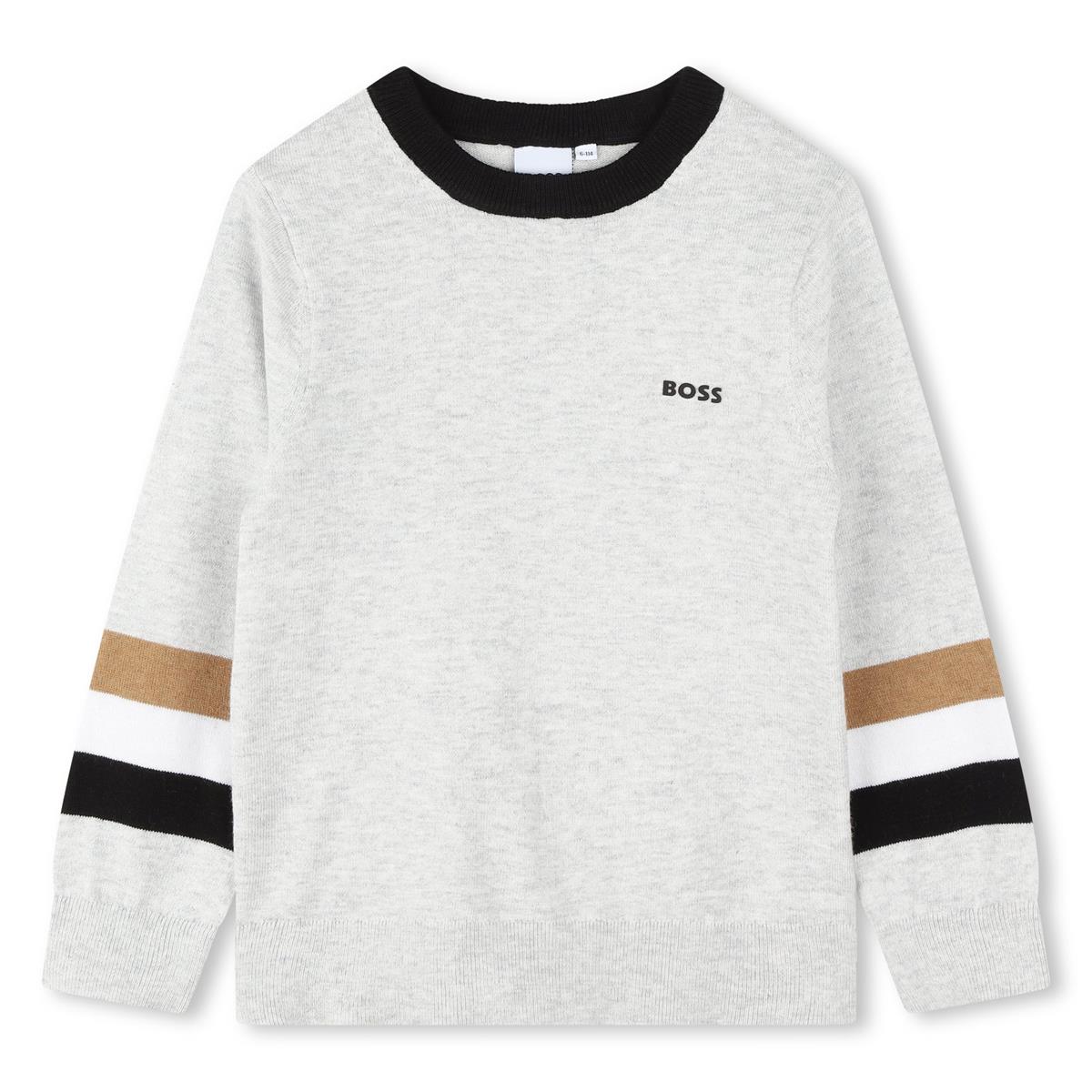 Boys Grey Logo Sweater
