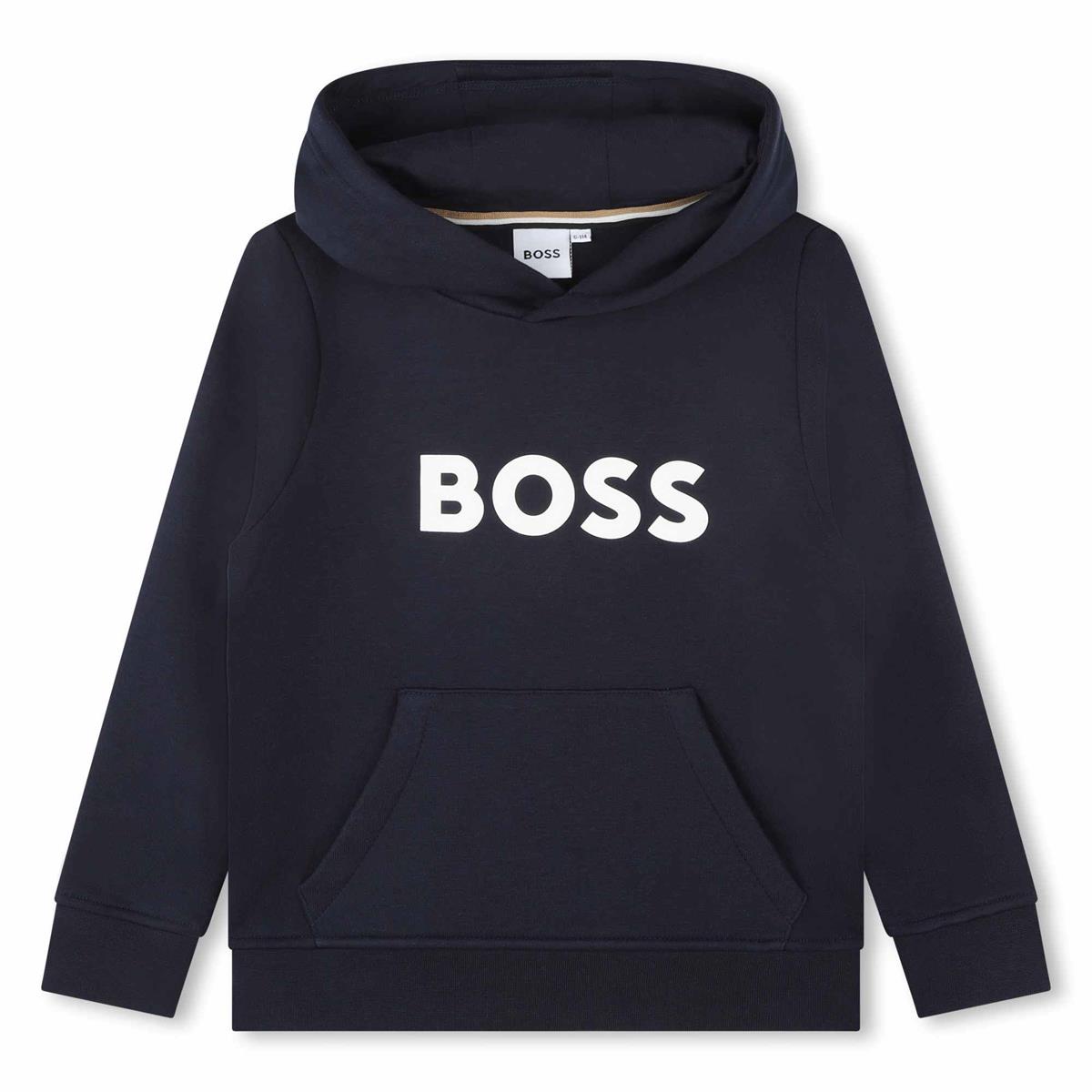 Boys Blue Logo Cotton Sweatshirt