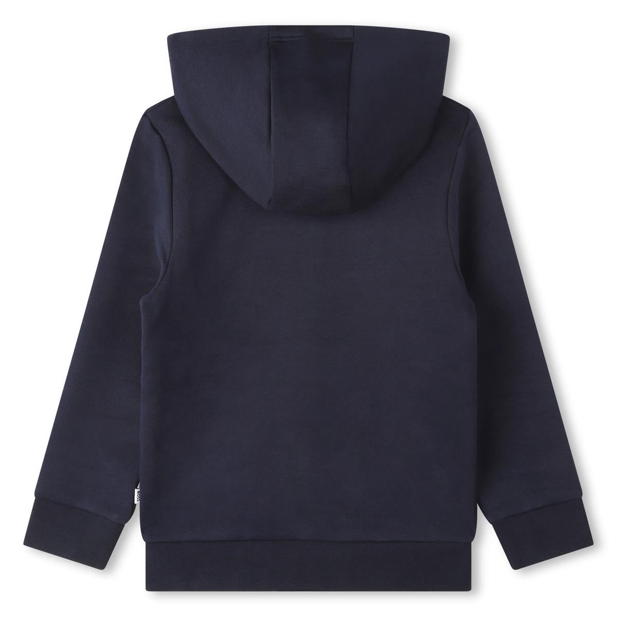 Boys Navy Zip-Up Top