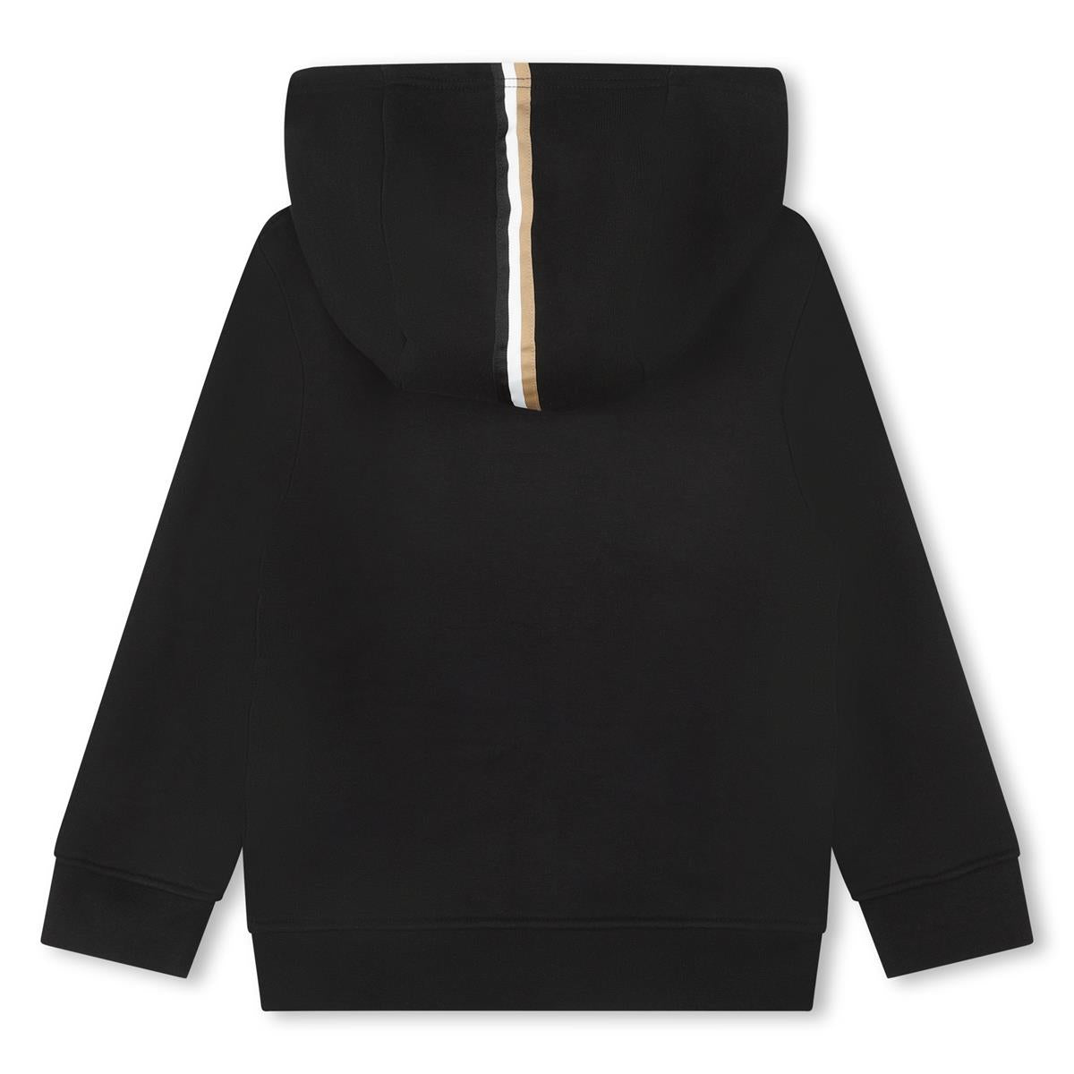 Boys Black Zip-Up Top