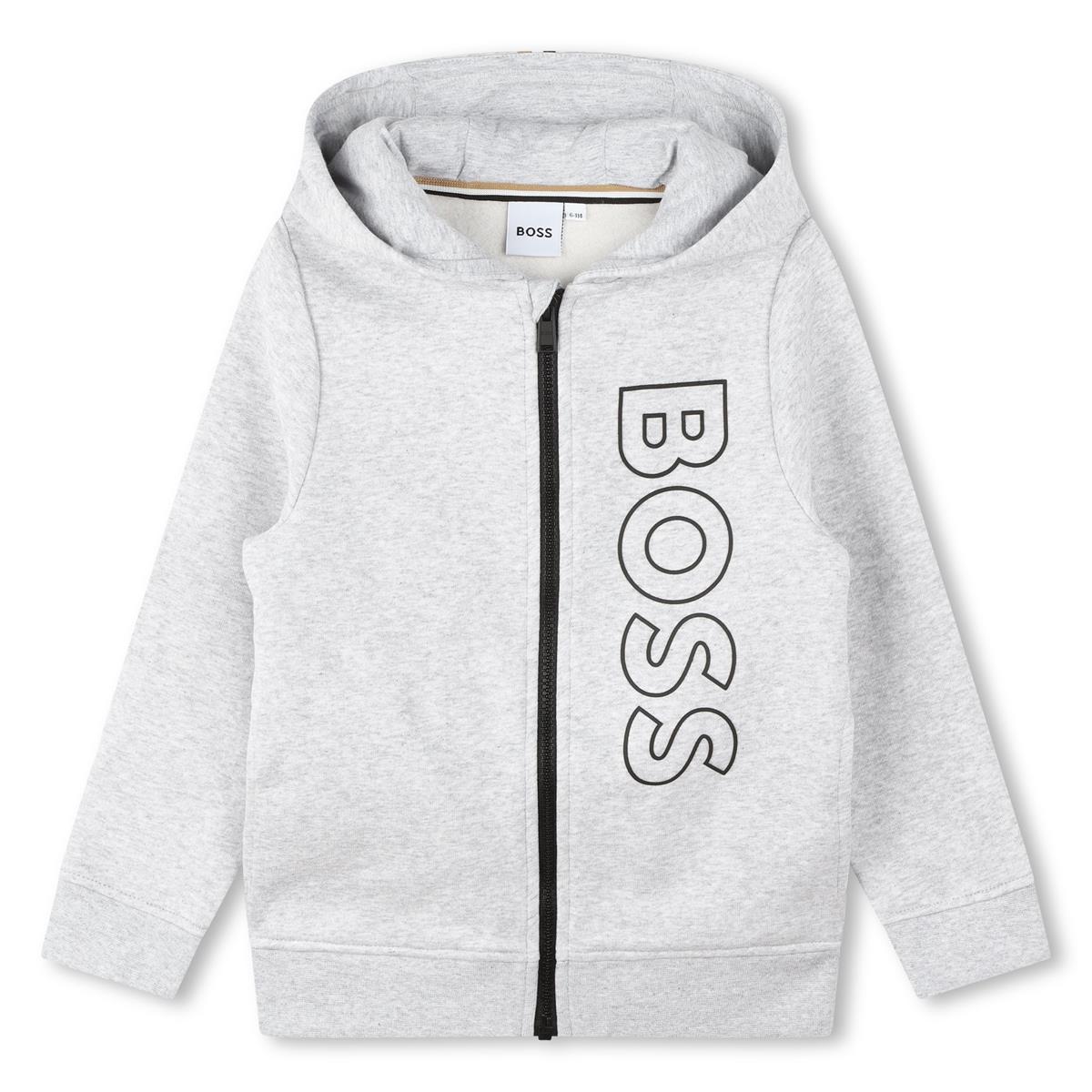 Boys Grey Zip-Up Top