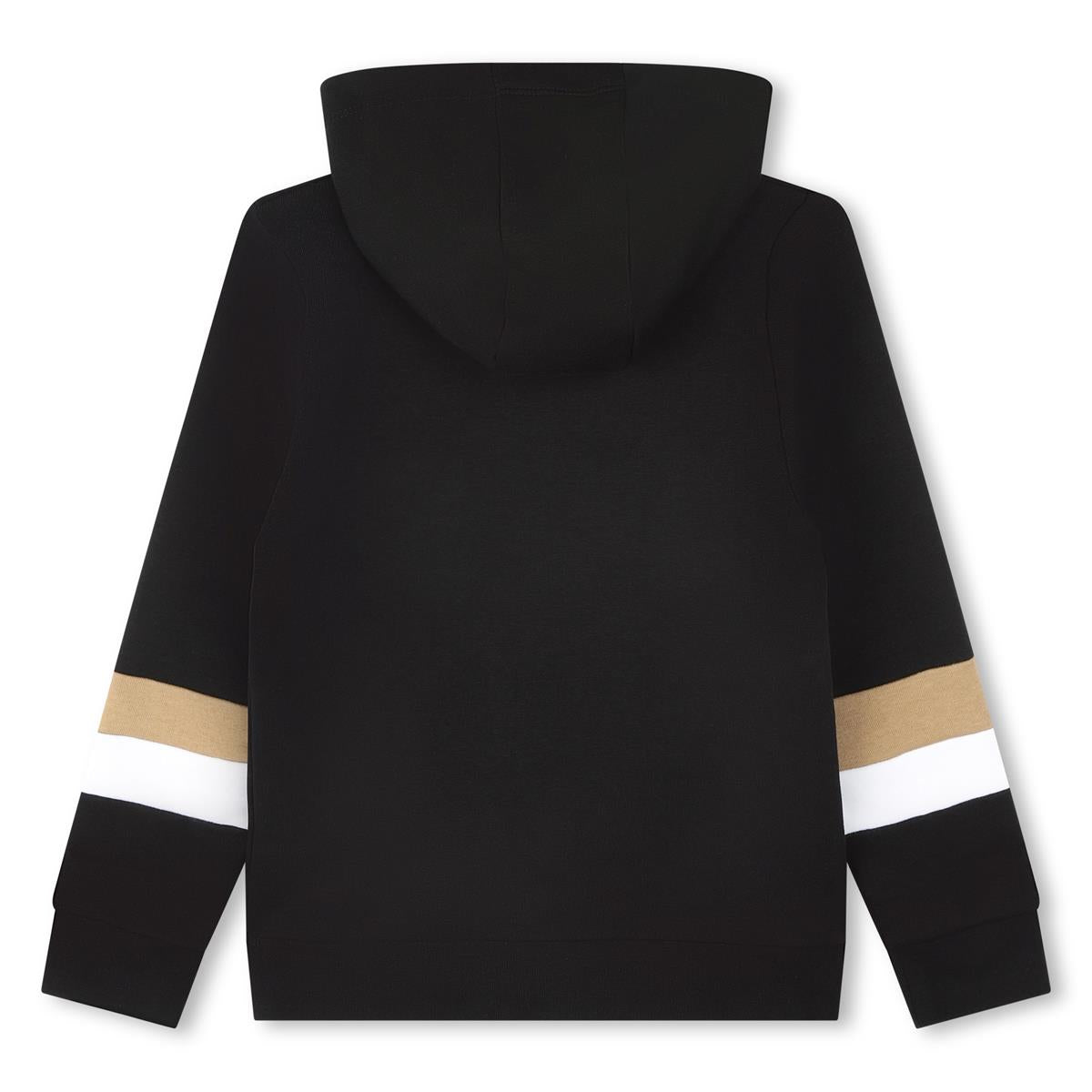 Boys Black Zip-Up Top