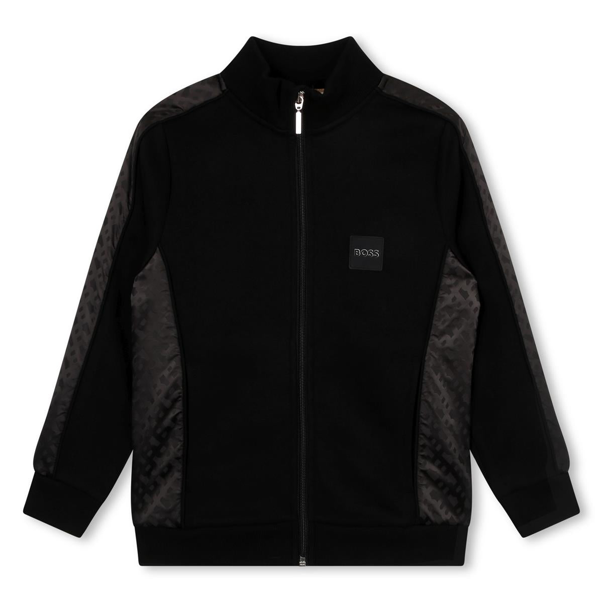 Boys Black Zip-Up Jacket