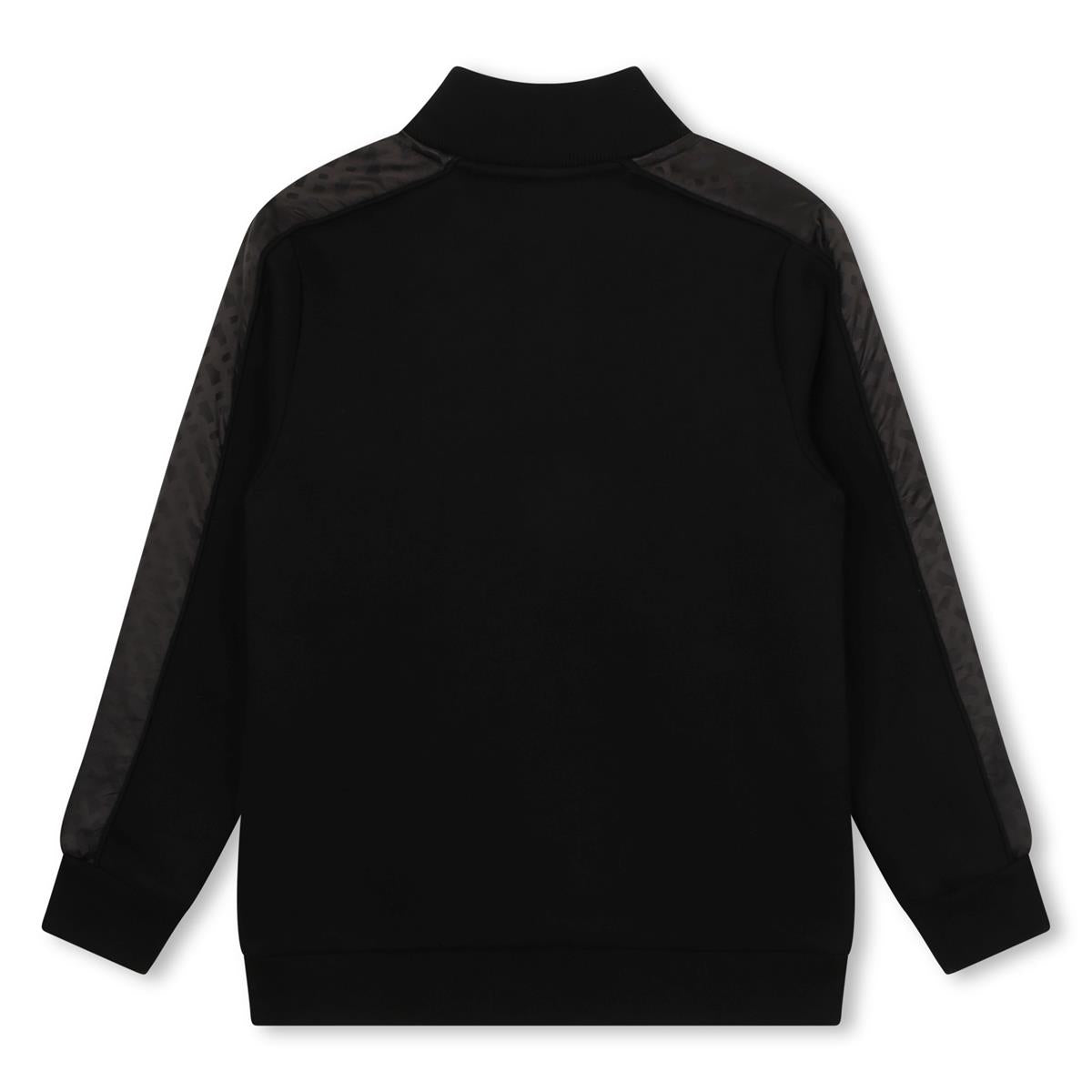 Boys Black Zip-Up Jacket