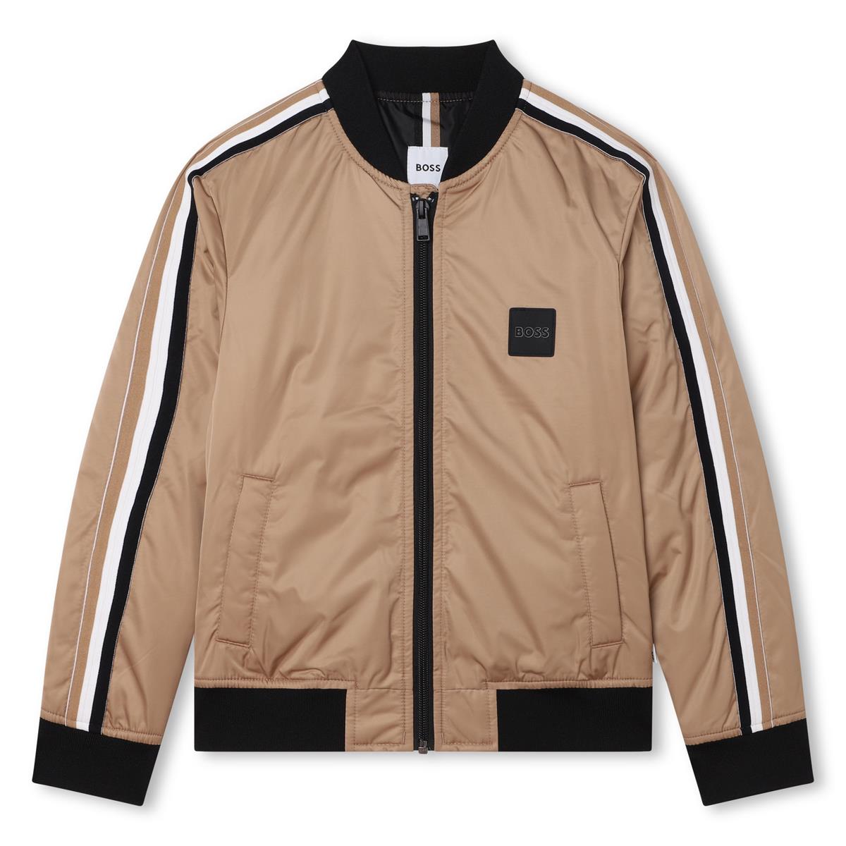 Boys Camel Zip-Up Jacket