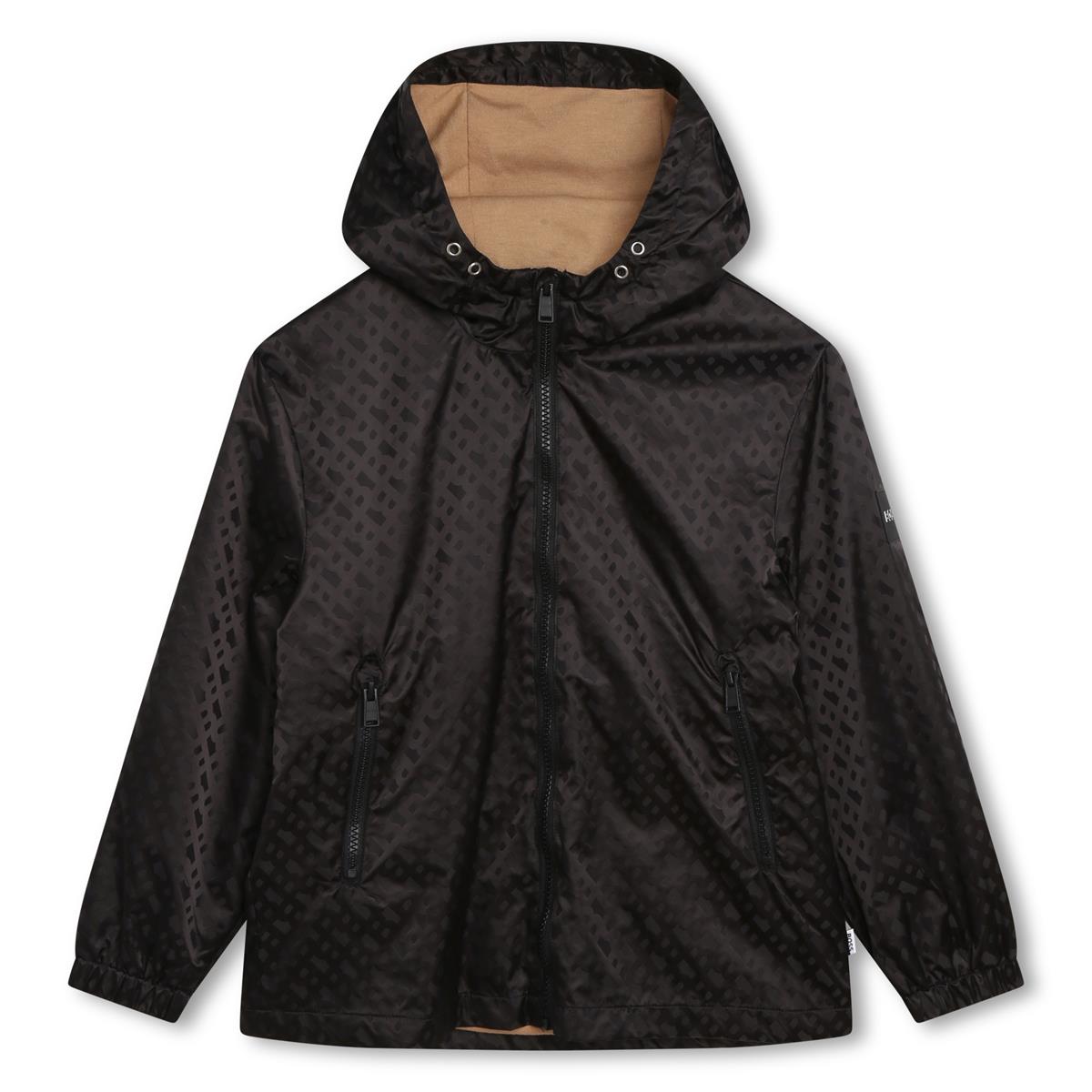 Boys Black Zip-Up Jacket