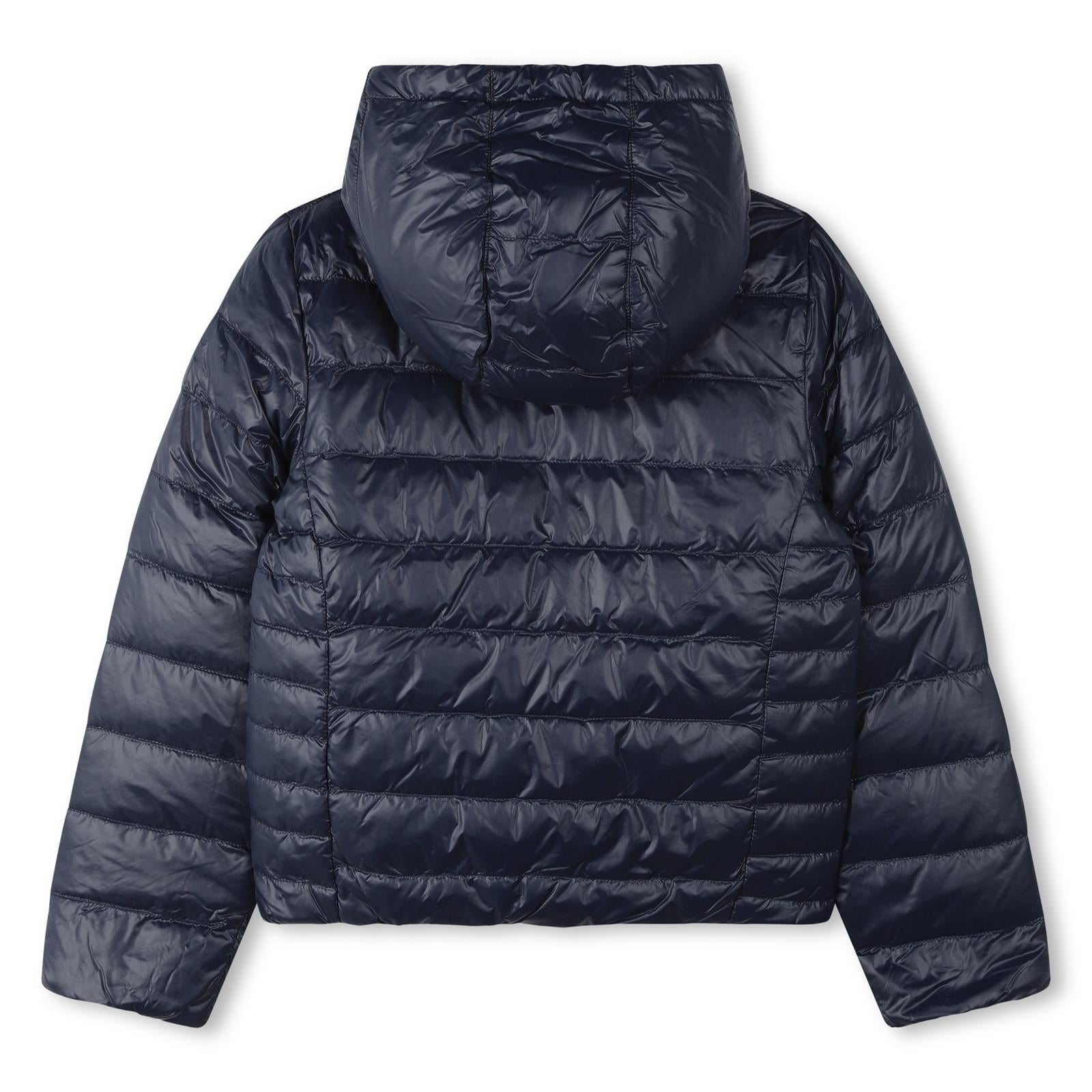 Boys Navy Reversible Padded Down Jacket
