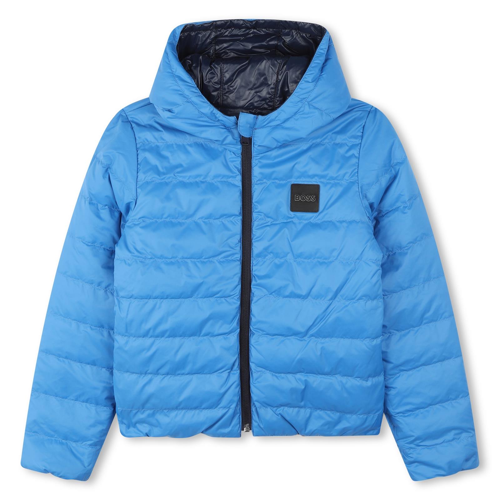 Boys Navy Reversible Padded Down Jacket