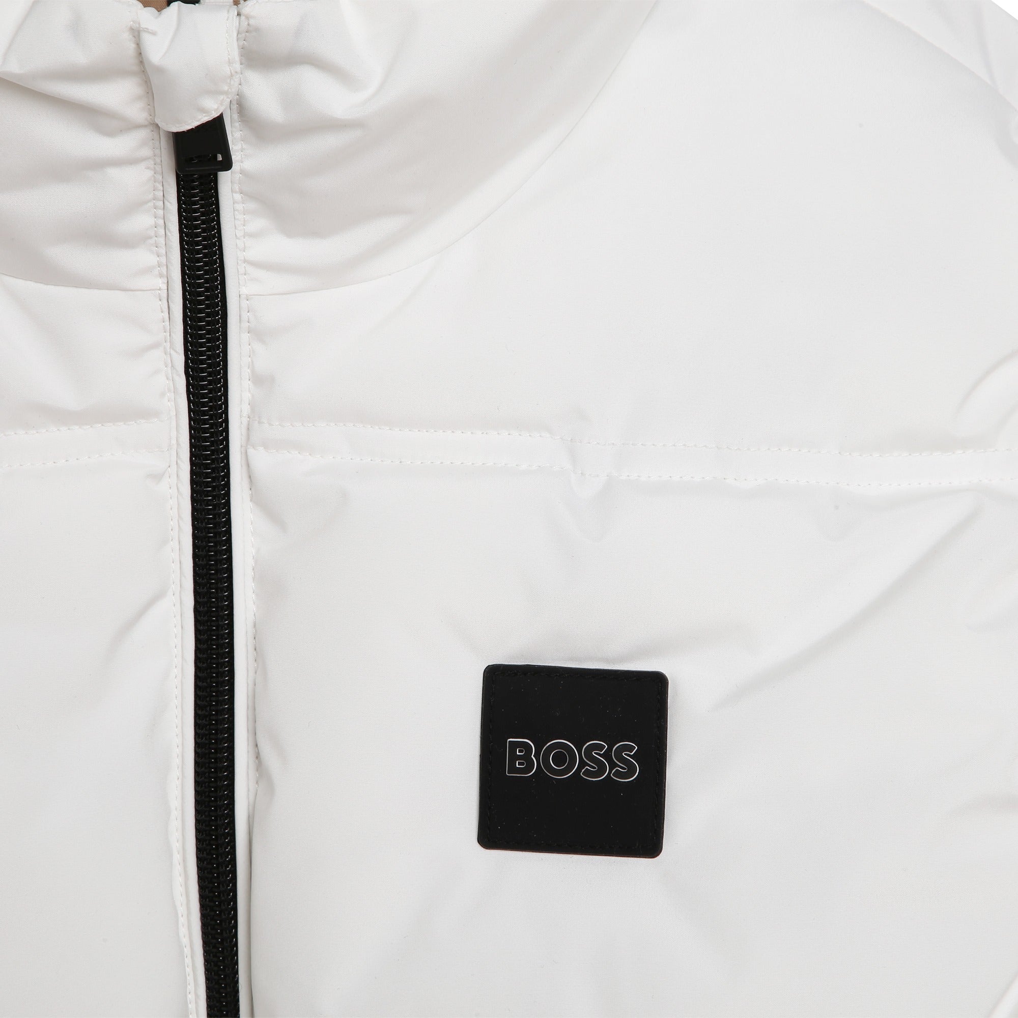 Boys White Padded Gilet