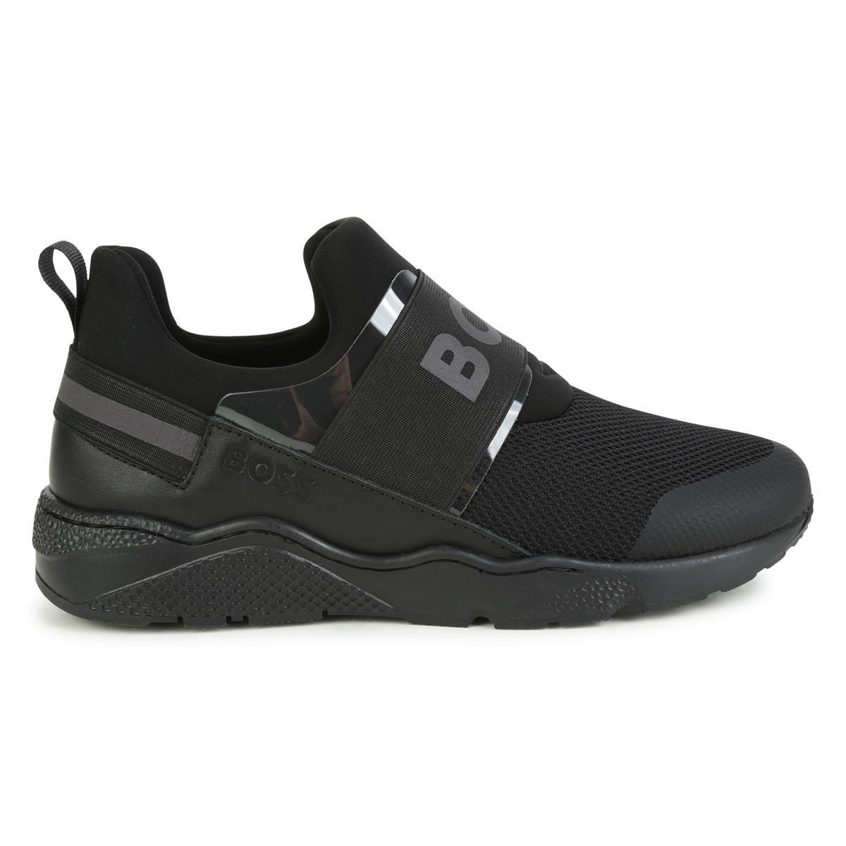 Boys Black Logo Shoes