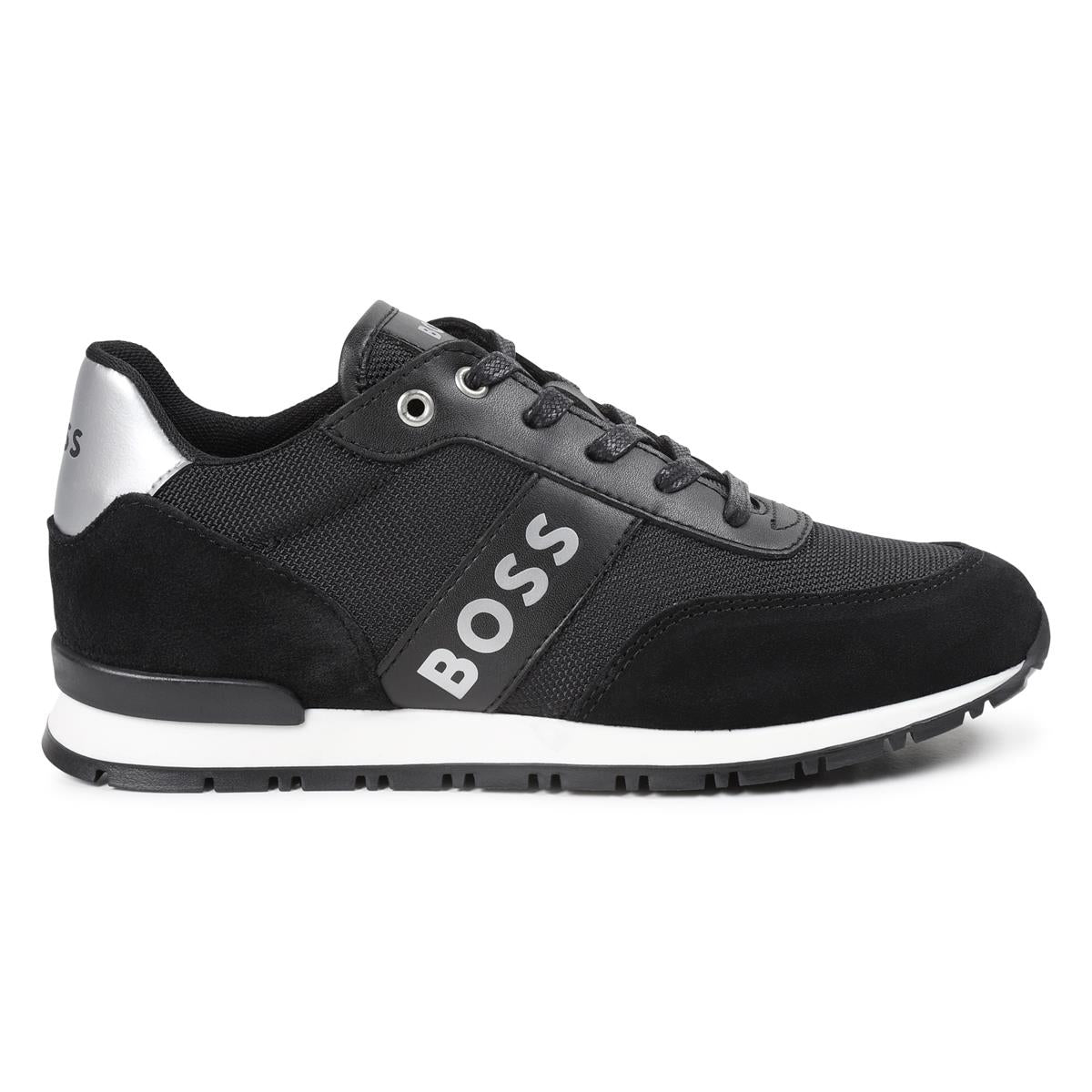Boys Black Logo Shoes