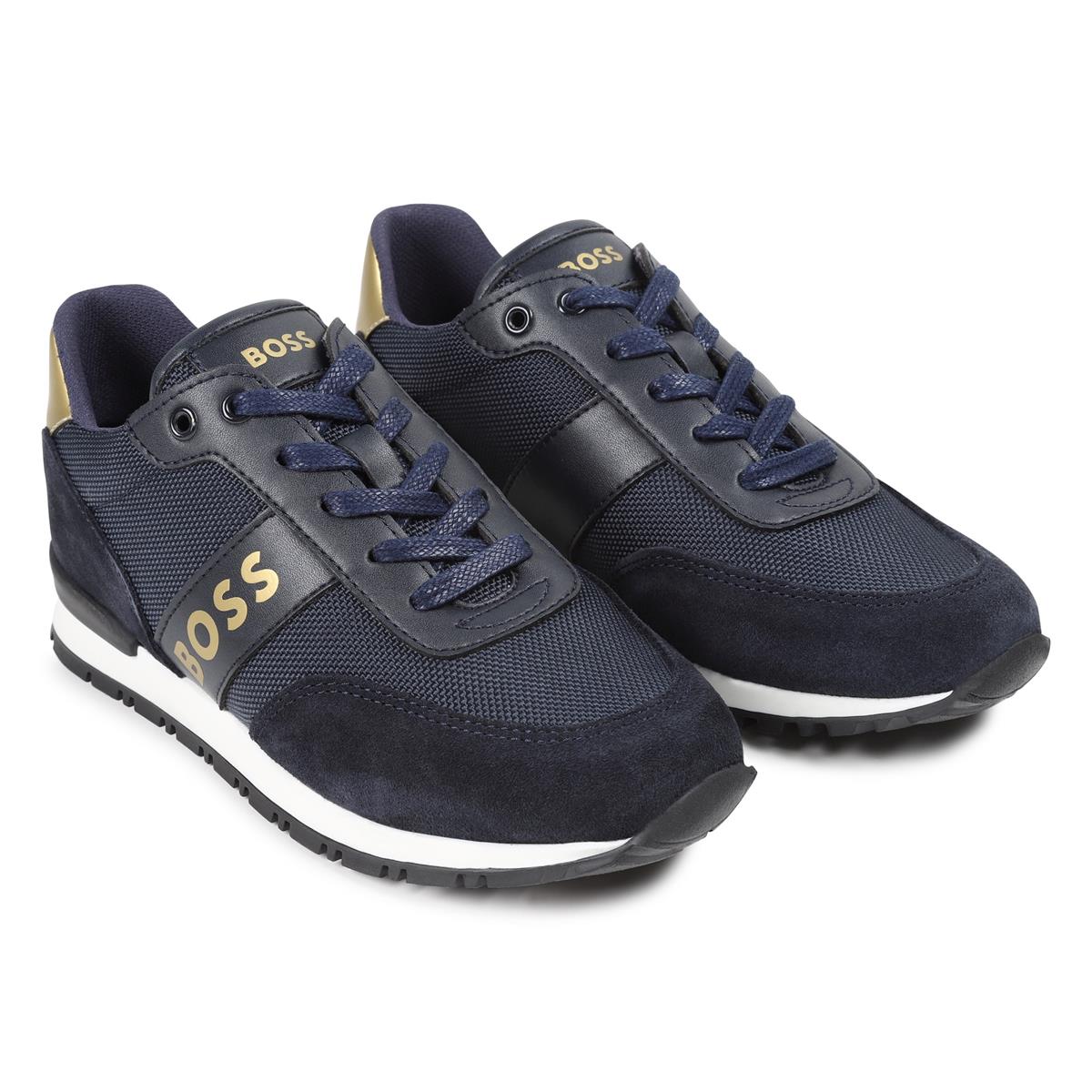 Boys Blue Logo Shoes