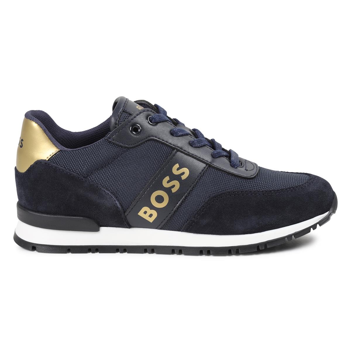 Boys Blue Logo Shoes