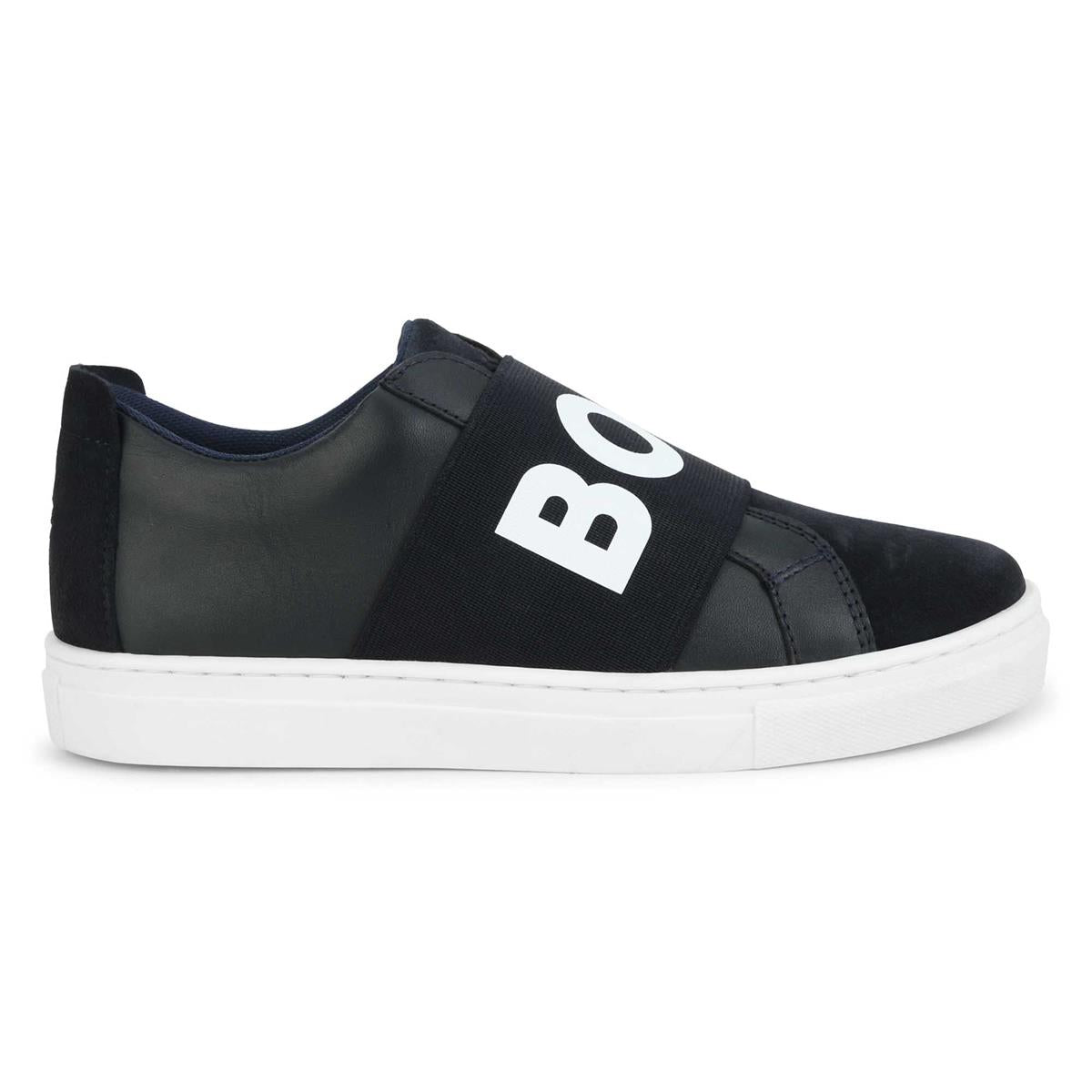 Boys Black Logo Shoes