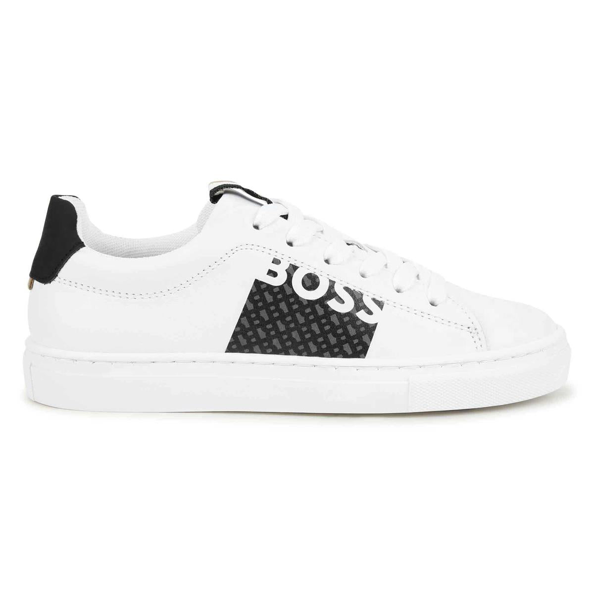 Boys White Logo Shoes