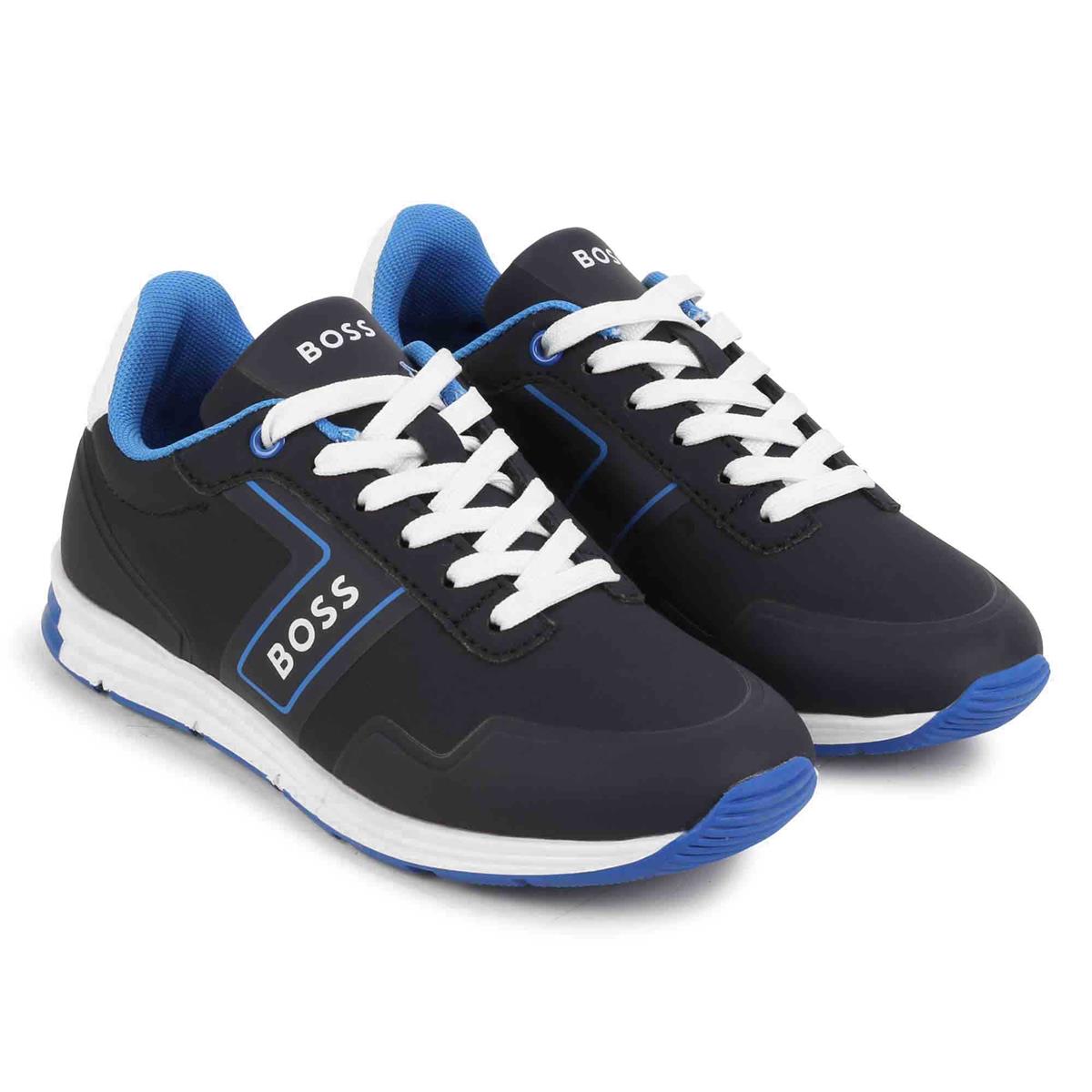 Boys Blue Logo Shoes