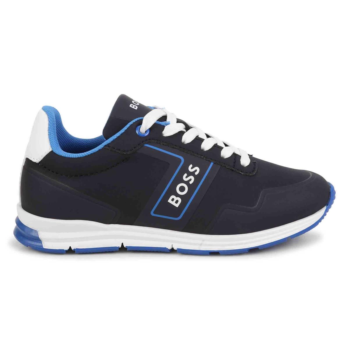 Boys Blue Logo Shoes