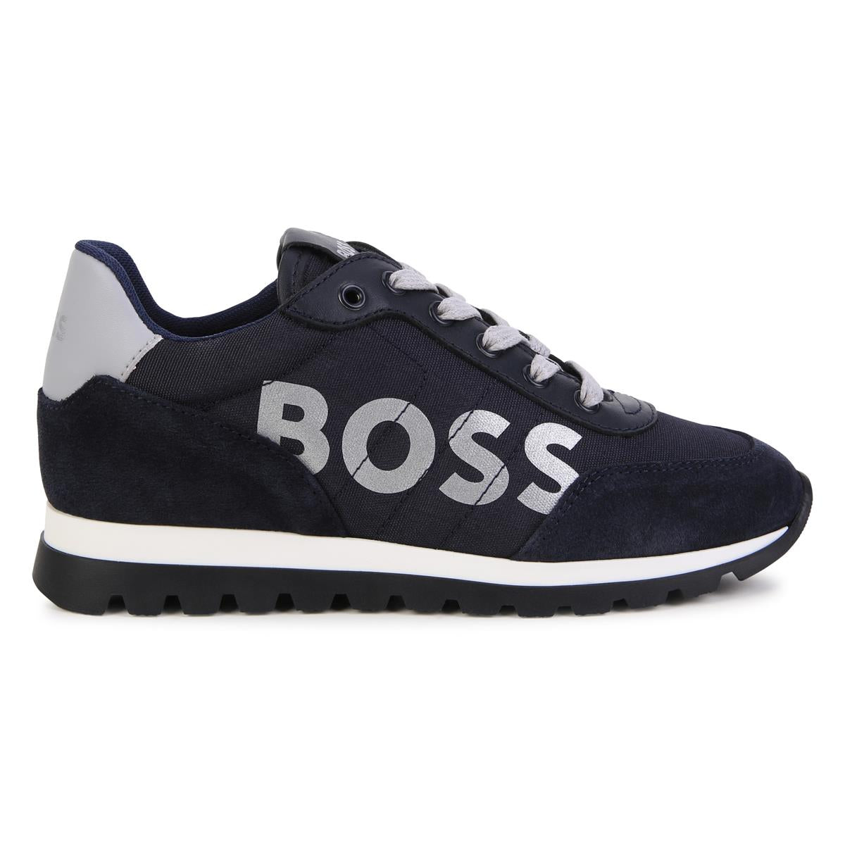 Boys Black Logo Shoes