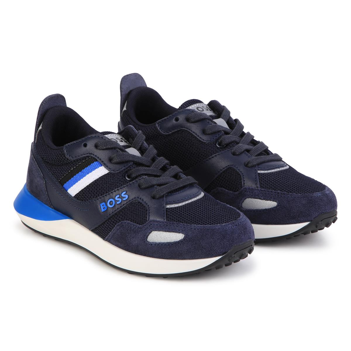 Boys Blue Logo Shoes