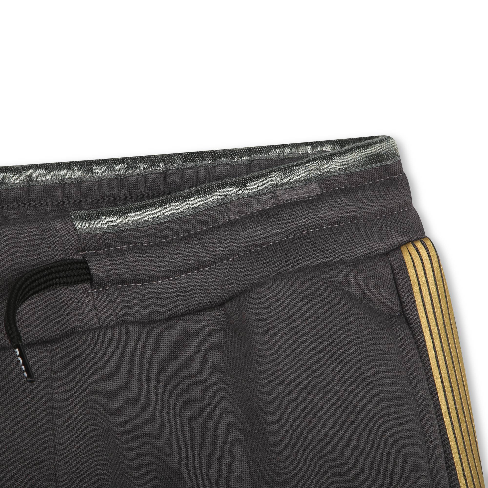 Boys Dark Grey Cotton Trousers