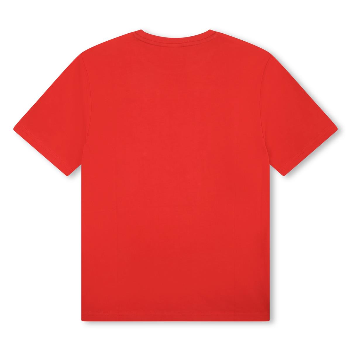 Boys Red Logo Cotton T-Shirt