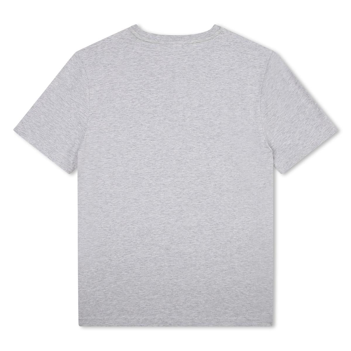 Boys Grey Logo Cotton T-Shirt