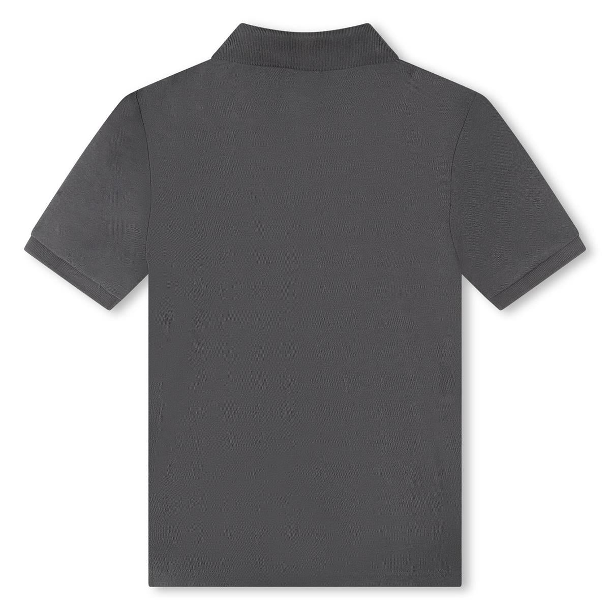 Boys Grey Cotton Polo Shirt