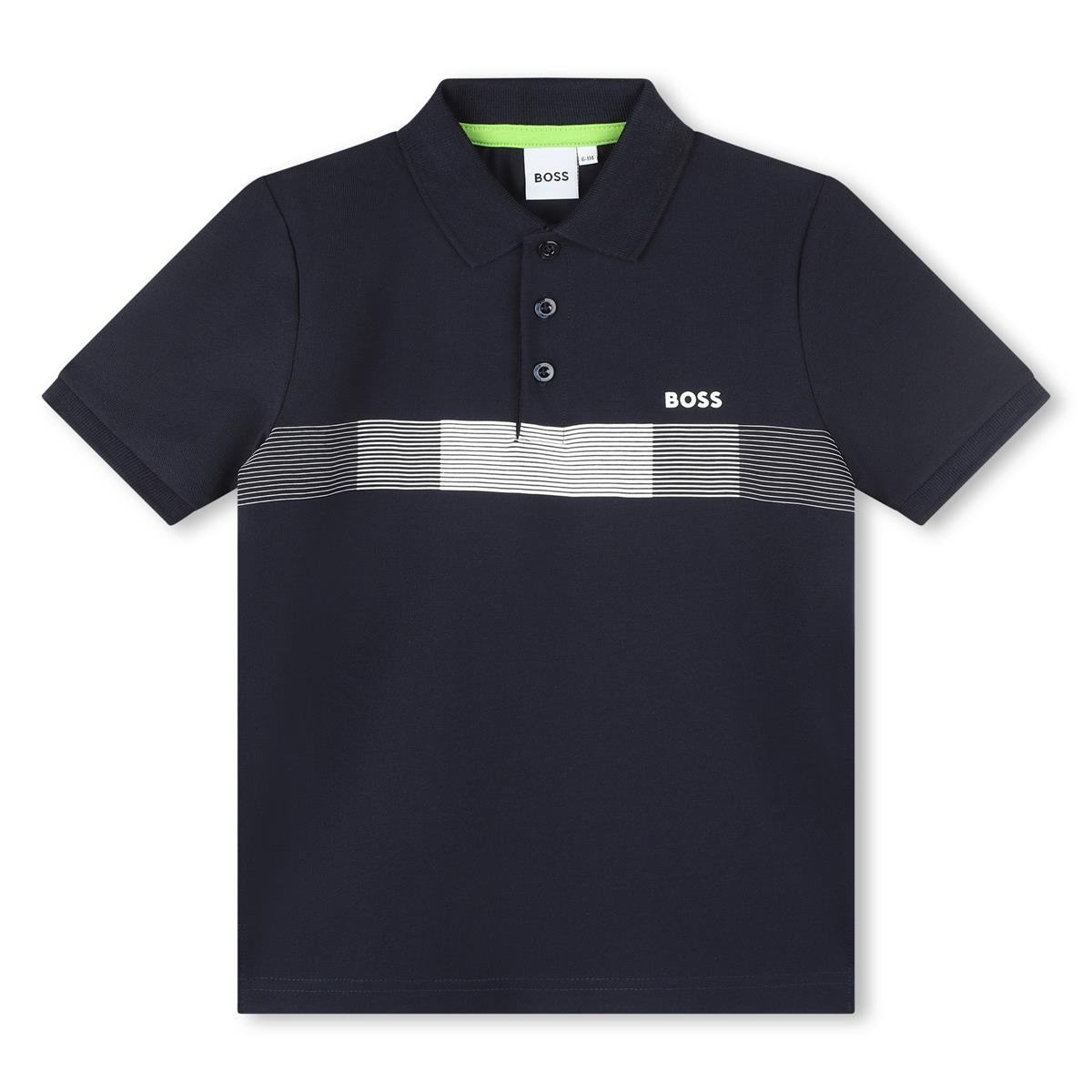 Boys Navy Cotton Polo Shirt
