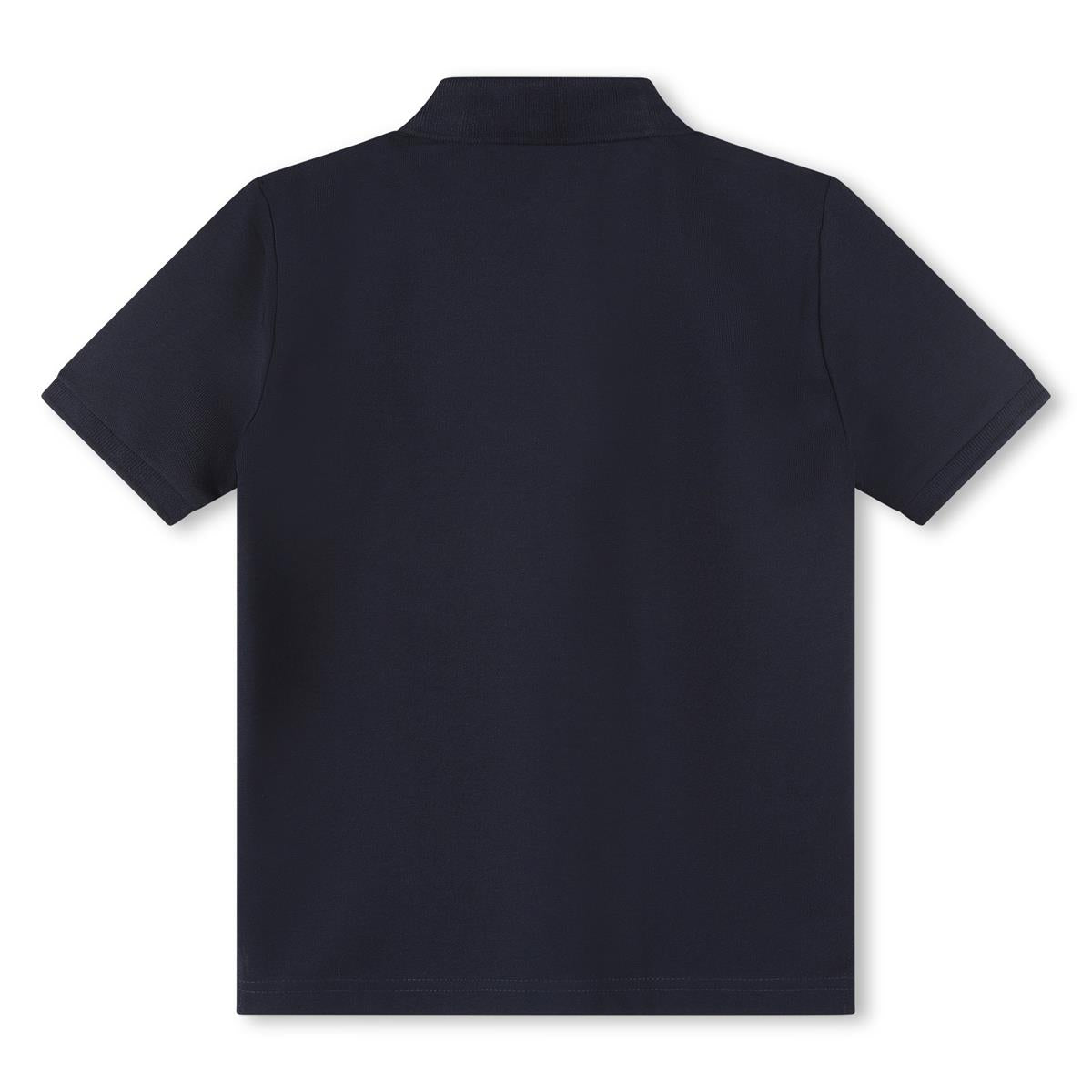 Boys Navy Cotton Polo Shirt